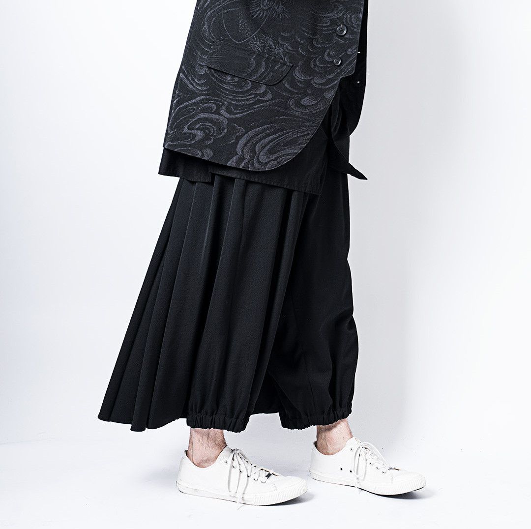 パンツ Yohji Yamamoto Wide Black Crow Pants Yohji Yamamoto POUR HOMME RE Crow Pants Black _ FASCINATE