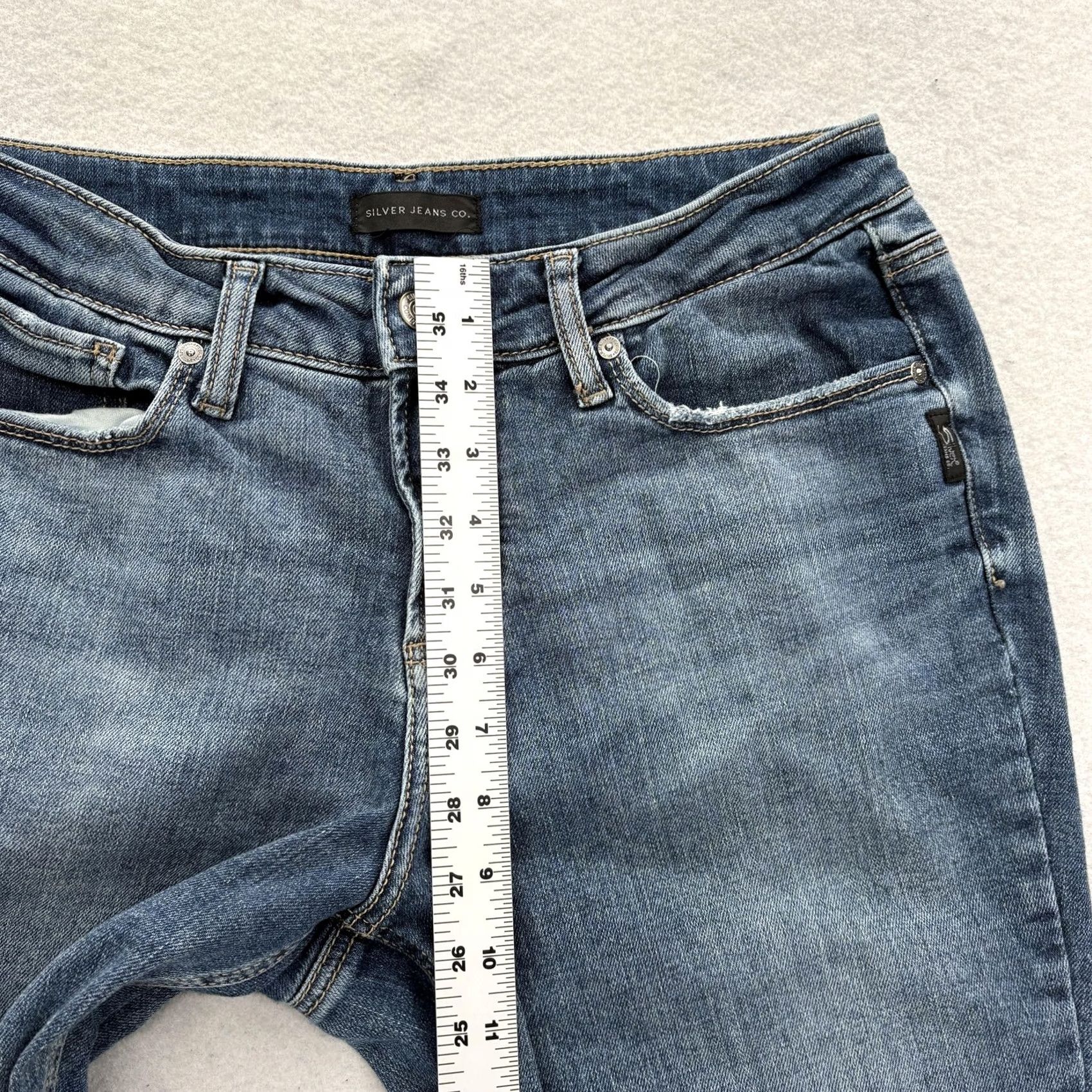 Silver Jeans Co. Silver Jeans Co. Suki Skinny Jeans 29x29 Blue Mid Rise Stretch Denim Womens Pants Size 29" - 7 Thumbnail