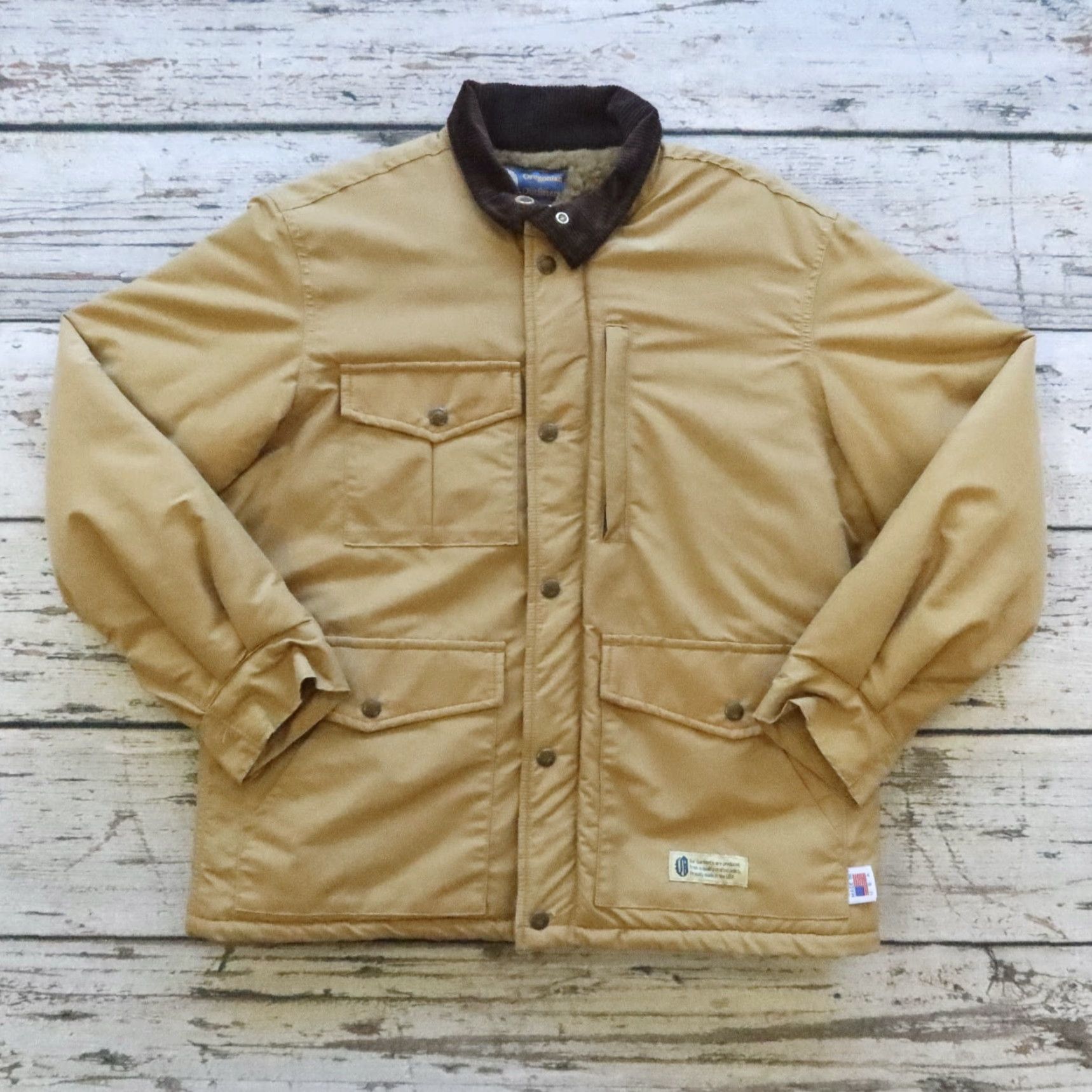 Vintage VINTAGE Deadstock Oregonian Outfitters Sherpa Jacket Parka Men M Khaki USA Size US M / EU 48-50 / 2 - 2 Thumbnail