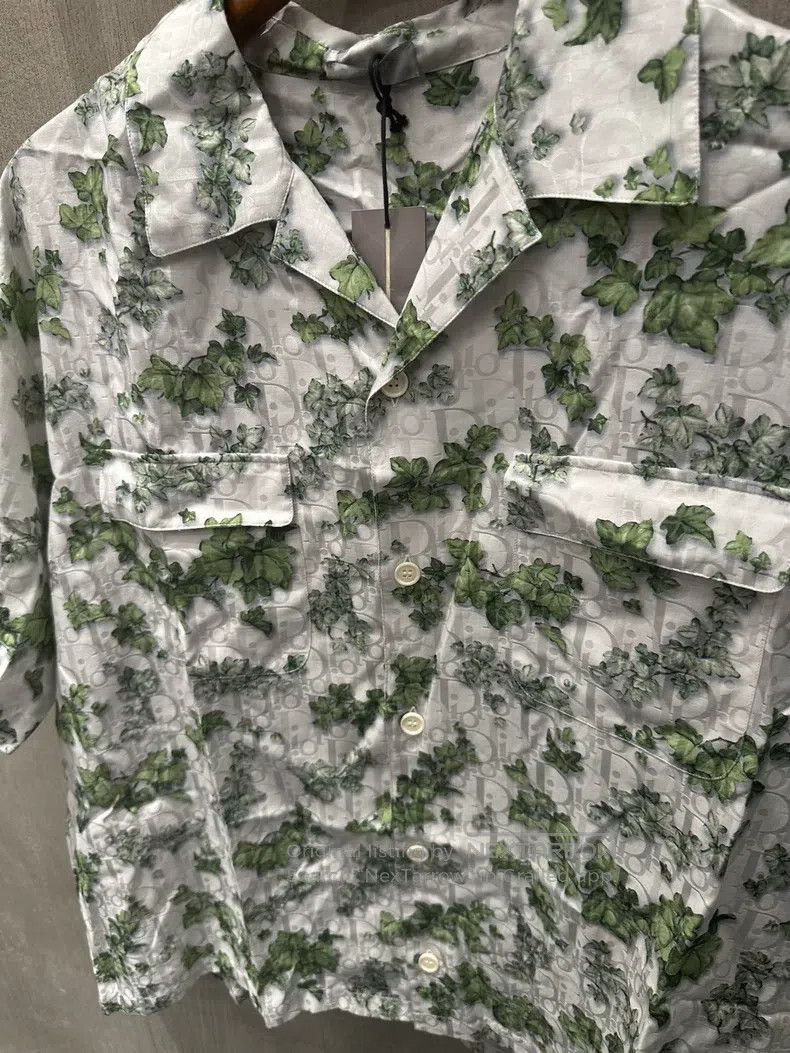 Dior Dior Full printed dark Logo short sleeve silk flower shirt Size US XS / EU 42 / 0 - 6 Thumbnail