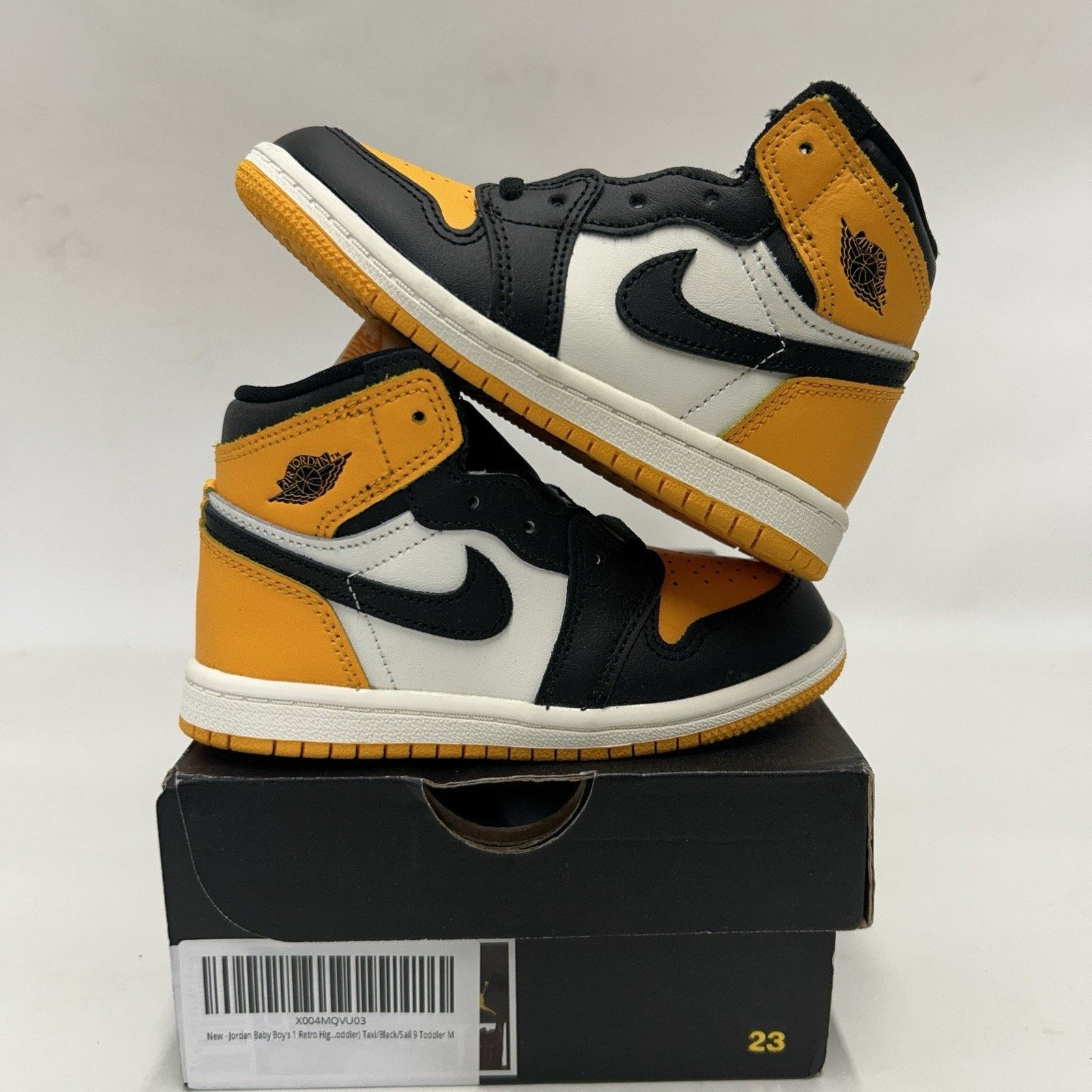 Nike Nike Air Jordan 1 Retro High OG TD “Taxi/Yellow Toe” Size US 9 / EU 42 - 1 Thumbnail