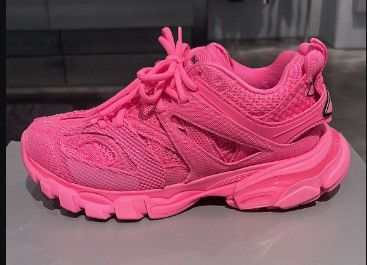image of Balenciaga Track Trainers In Pink Shoes, Women's (Size 11)