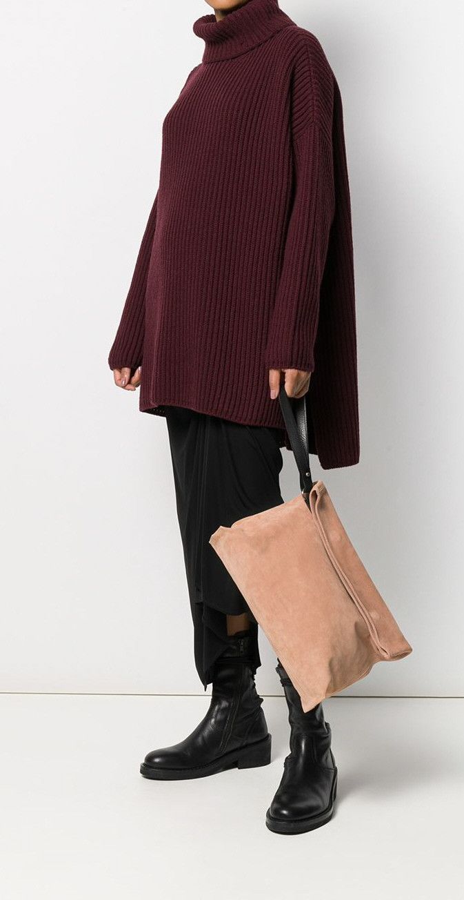 Ann Demeulemeester Ann Demeulemeester suede roll clutch Size ONE SIZE - 9 Thumbnail