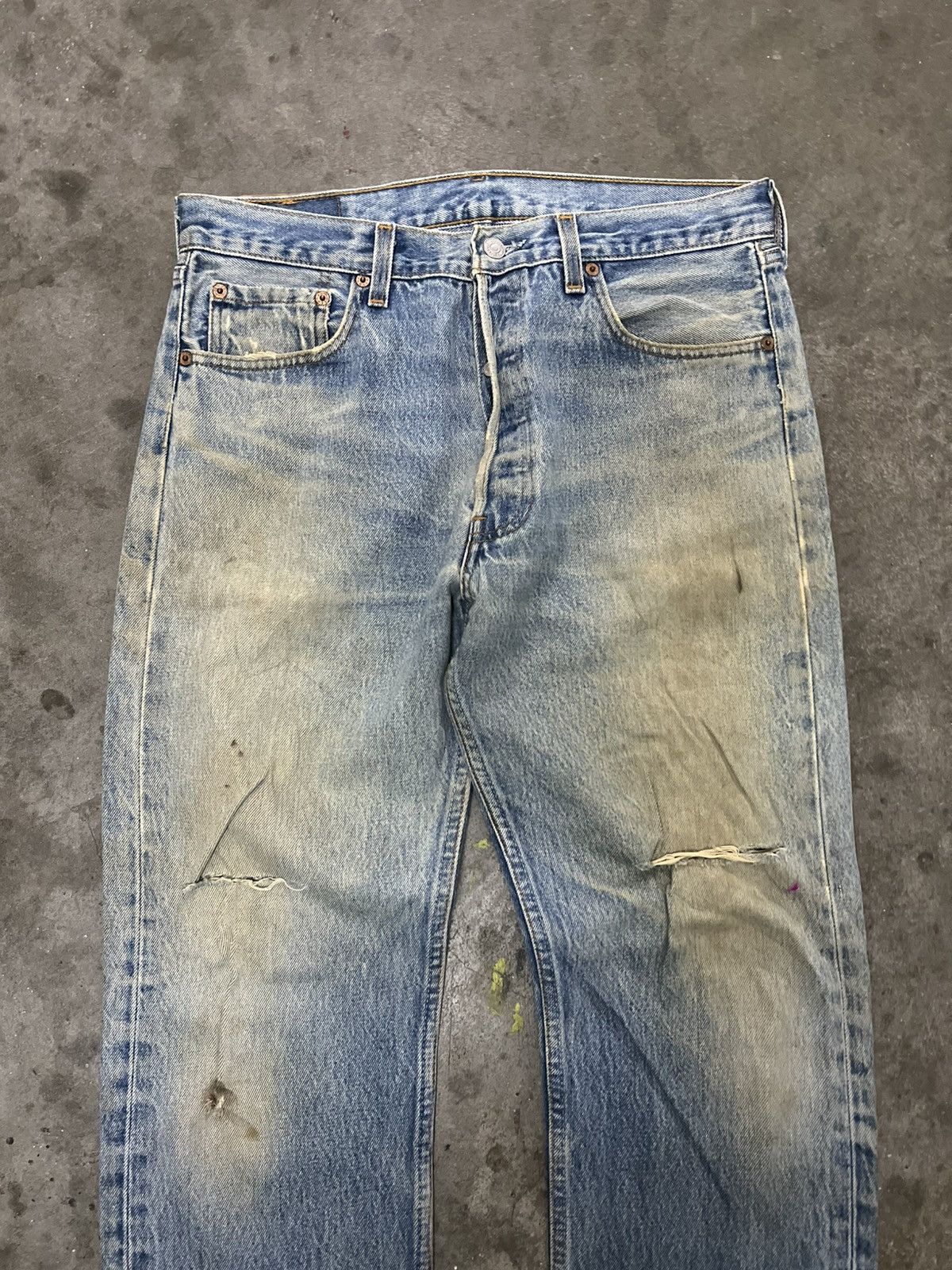 Levi's × Vintage VINTAGE LEVIS 501 KURT KOBAIN DISTRESSED DENIM PANT Size US 31 - 2 Thumbnail