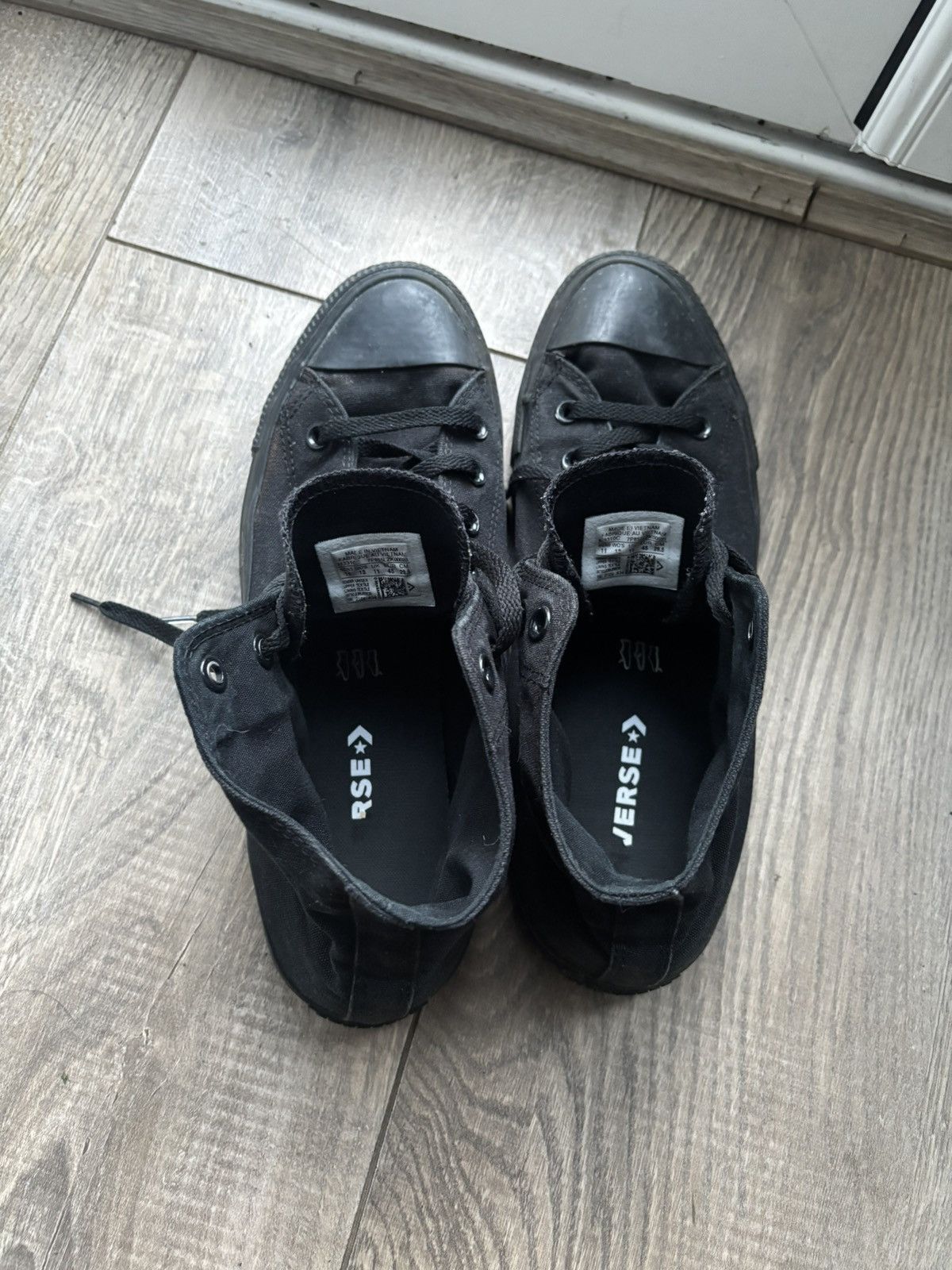 Converse Converse Chuck Taylor All Star - All Black Size US 12 / EU 45 - 5 Thumbnail