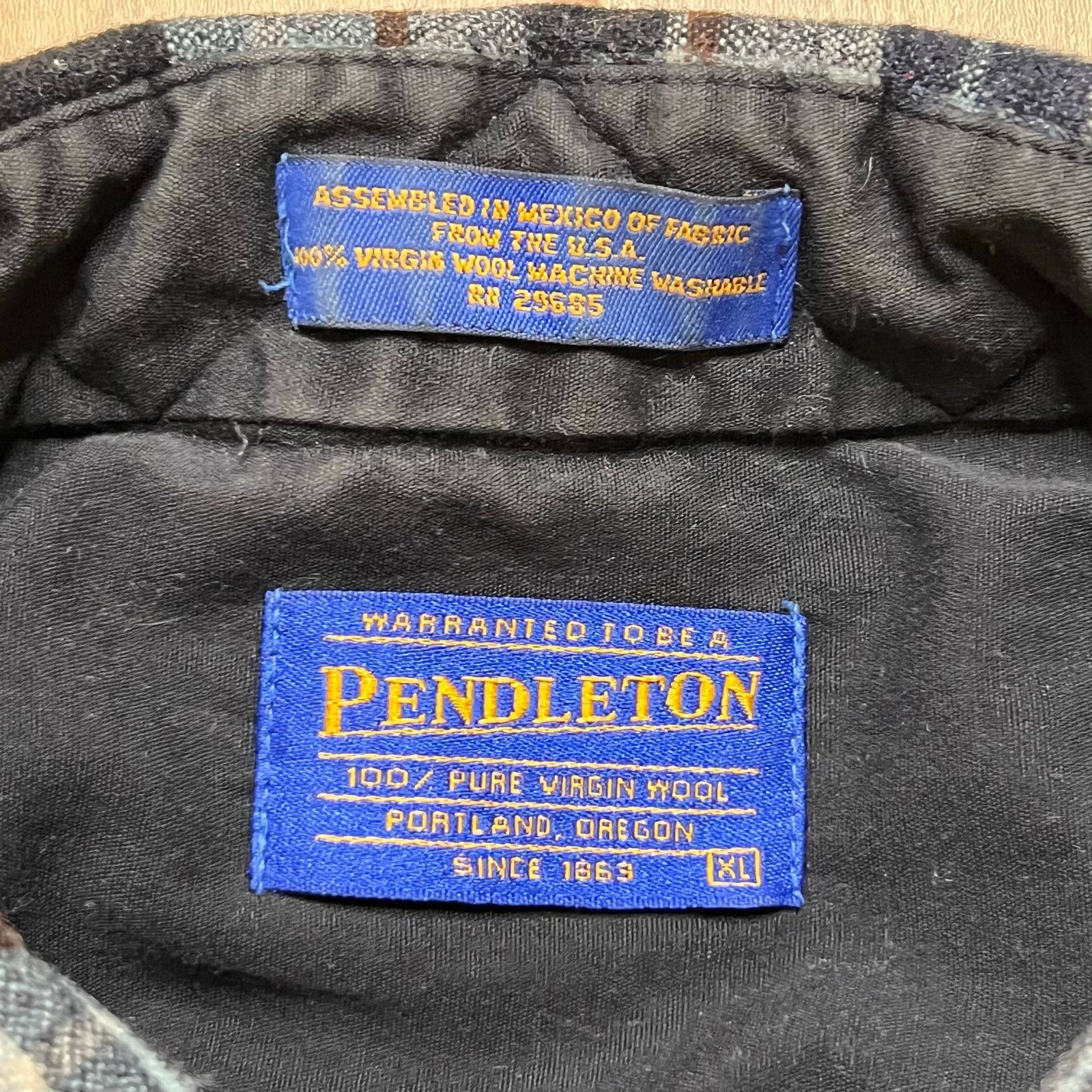 Pendleton Vintage Pendleton Wool Flannel Shirt XL Plaid Elbow Patch Size US XL / EU 56 / 4 - 3 Thumbnail
