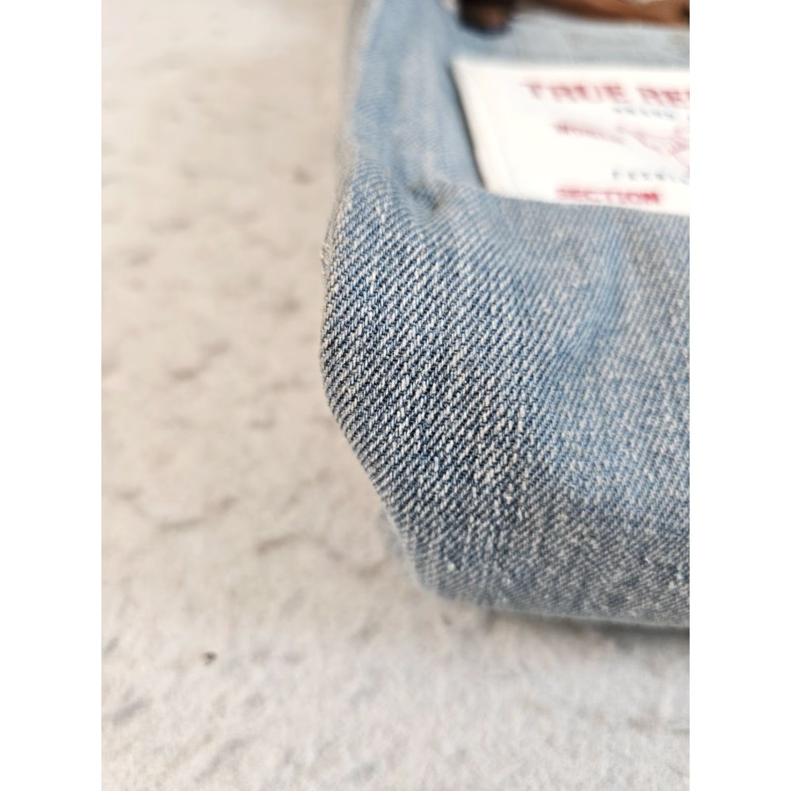 True Religion TRUE RELIGION Mini Tote Crossbody Denim Bag 8in 7in 4in Blue White Ivory Lining Removable Embroidered Strap Adjustable Strap Womens Vintage No N/A Size ONE SIZE - 6 Thumbnail