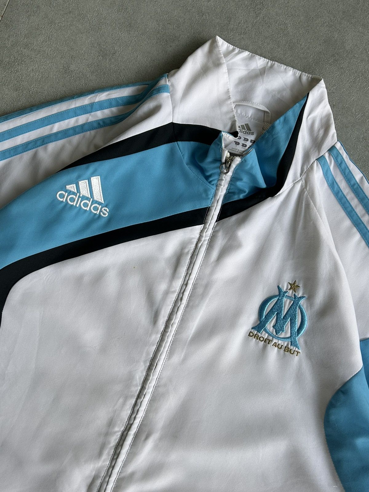 Adidas × Vintage 00's Adidas X Marseille 2009 Jacket 🩵🤍 Size US XL / EU 56 / 4 - 3 Thumbnail
