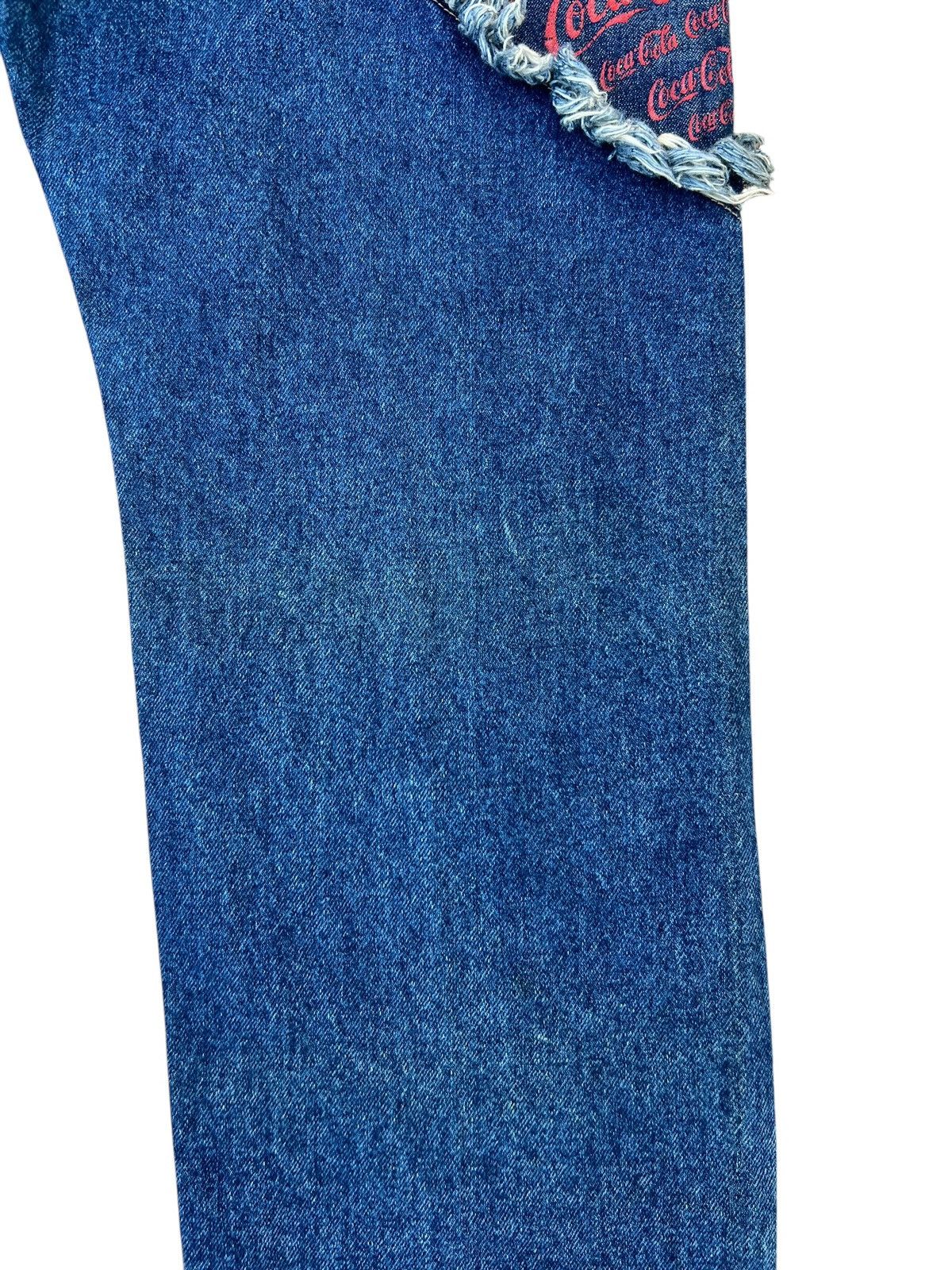 Coca Cola Vintage 90s Coca Cola Patchwork Denim Jeans Pant Size US 29 - 17 Thumbnail