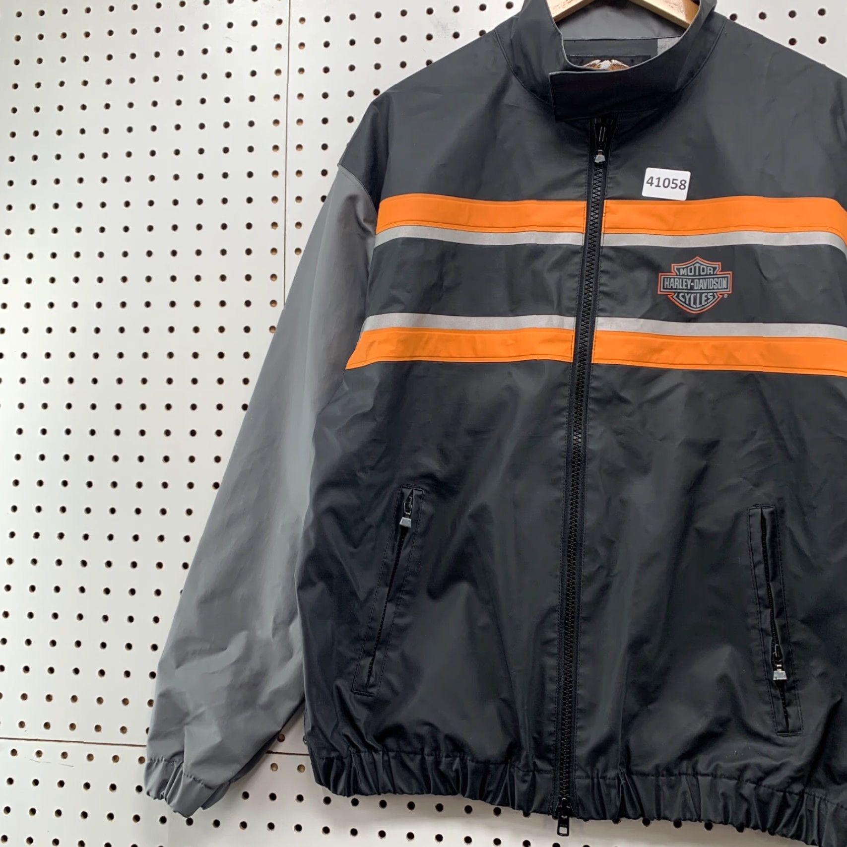 Harley Davidson Vintage Harley Davidson Windbreaker Rain Jacket Men XS Black Orange PVC Softshell 90s Motorcycle Outerwear Size US XS / EU 42 / 0 - 5 Thumbnail