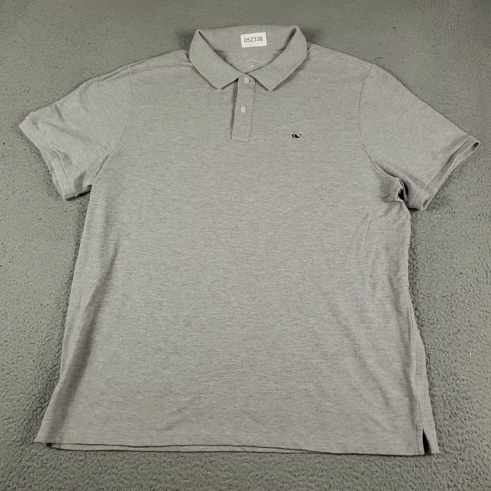 Vineyard Vines Vineyard Vines Polo Shirt Mens XL Gray Solid Short Sleeve Whale Logo Cotton Size US XL / EU 56 / 4 - 2 Thumbnail