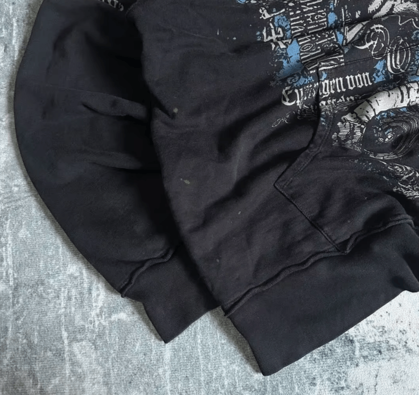 3 Hoodie Retro Gothic Pattern Zipper Hoodie