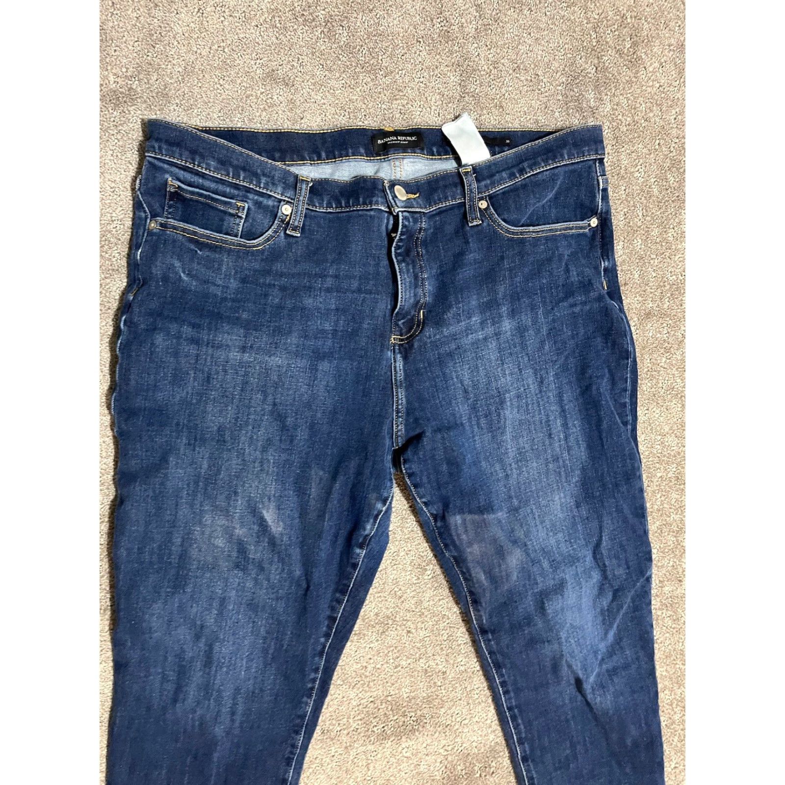 Banana Republic VINTAGE Banana Republic Premium Denim Mid-Rise Skinny Jeans Size 33 Raw Hem Women Jeans Slim Blue Cotton Polyester Denin 27in Inseam 8.5-10.5in2025 Size 24" / US 00 / IT 34 - 2 Thumbnail