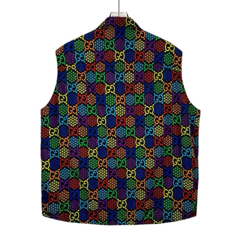 Gucci Gucci Multi-color logo printed full-print single-breasted v Size US M / EU 48-50 / 2 - 2 Thumbnail