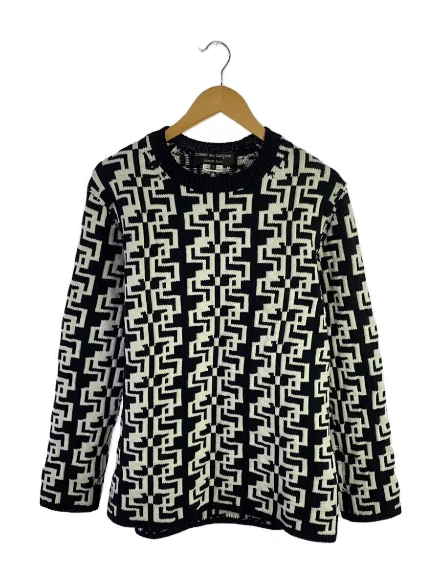 Comme des Garcons × Comme des Garcons Homme Plus AW21 Geometric Pattern Knit Sweater Size US S / EU 44-46 / 1 - 1 Thumbnail