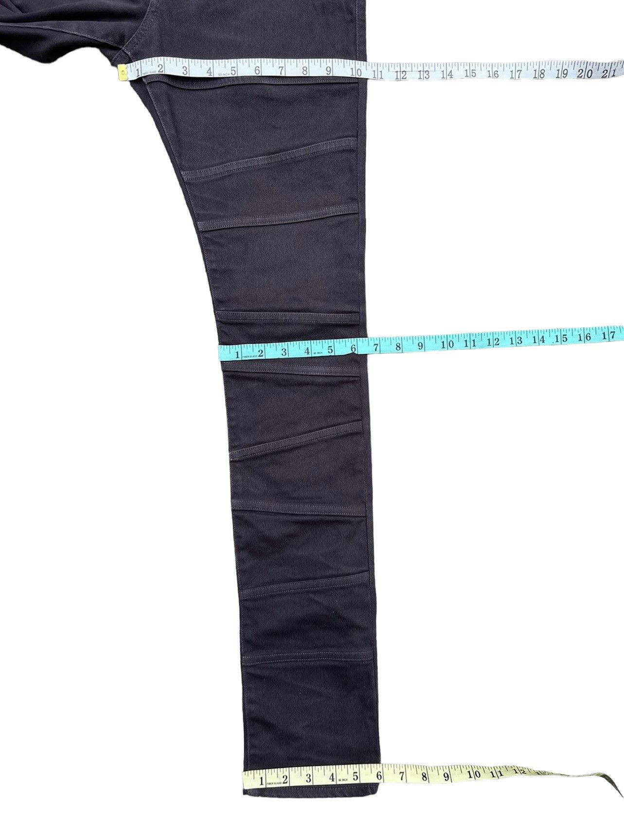 SHAREEF Vintage Shareef Japan Sun Fade Black Panelled Skinny Jeans Size US 29 - 4 Thumbnail