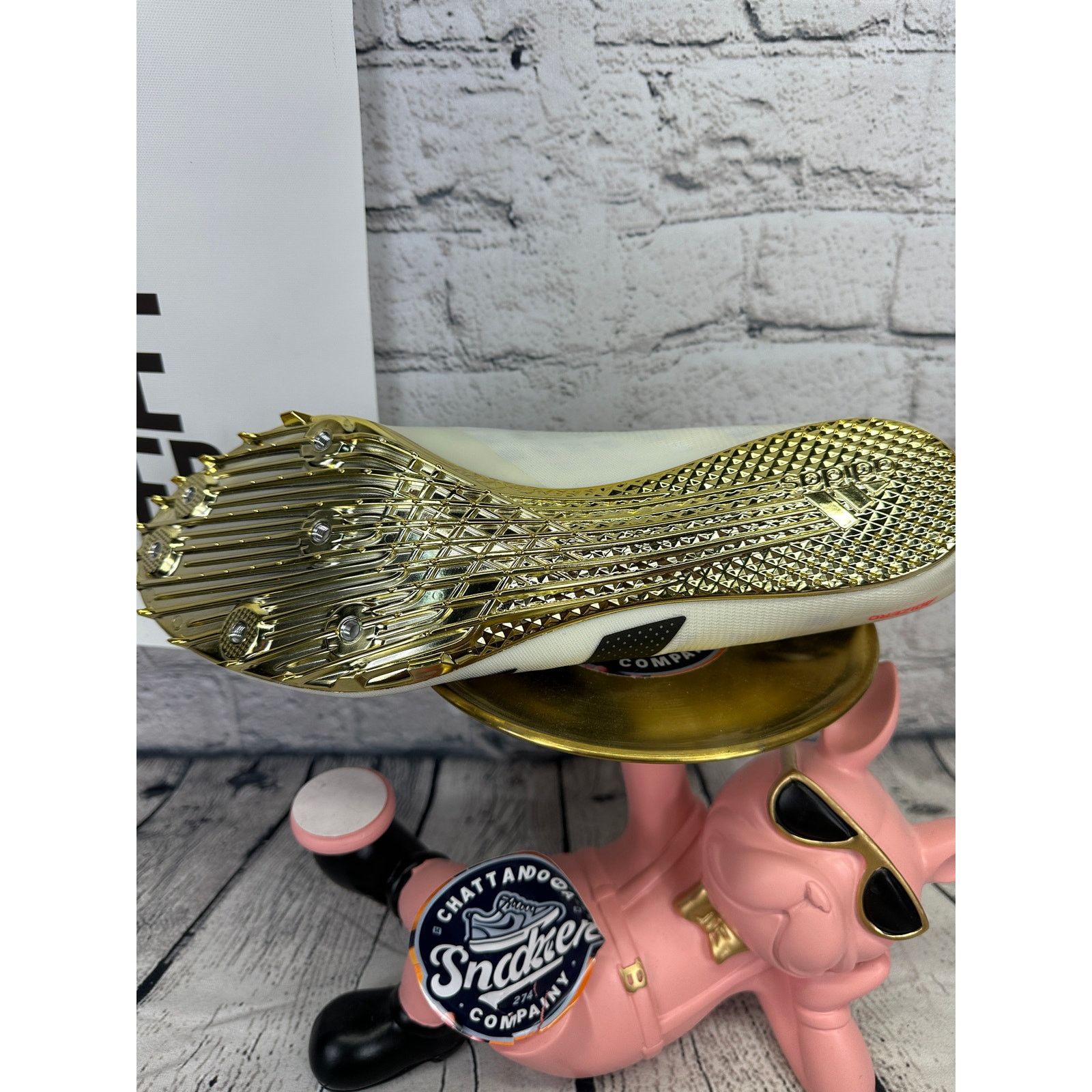 Adidas Adidas Adizero Prime Sprint x Tokyo Mens Size 13 Gold Shoes Size US 13 / EU 46 - 7 Thumbnail