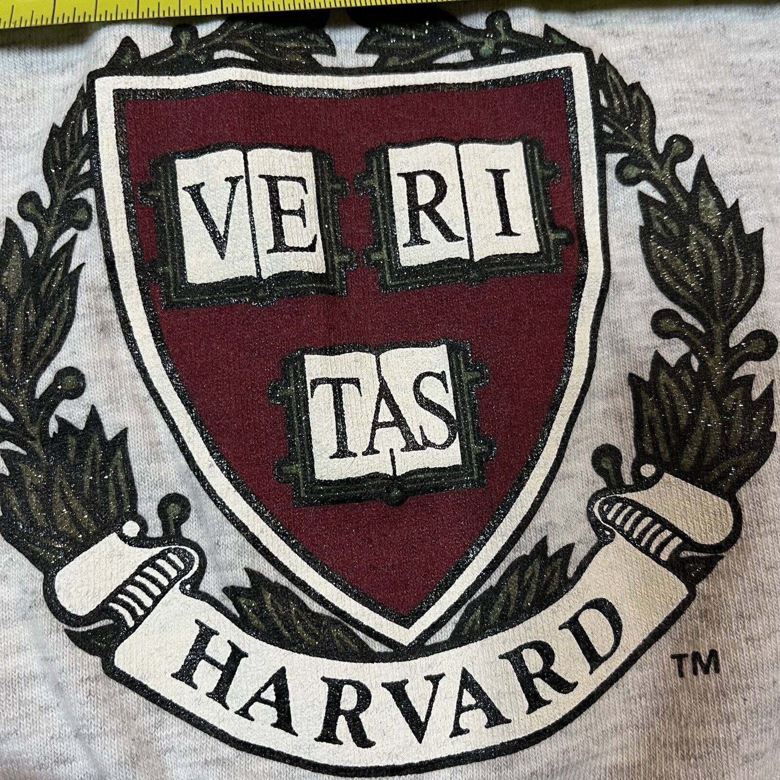 Lee VTG Harvard Gray T-Shirt USA Made Lee 90s Y2K Glitter Medium Size US M / EU 48-50 / 2 - 7 Thumbnail