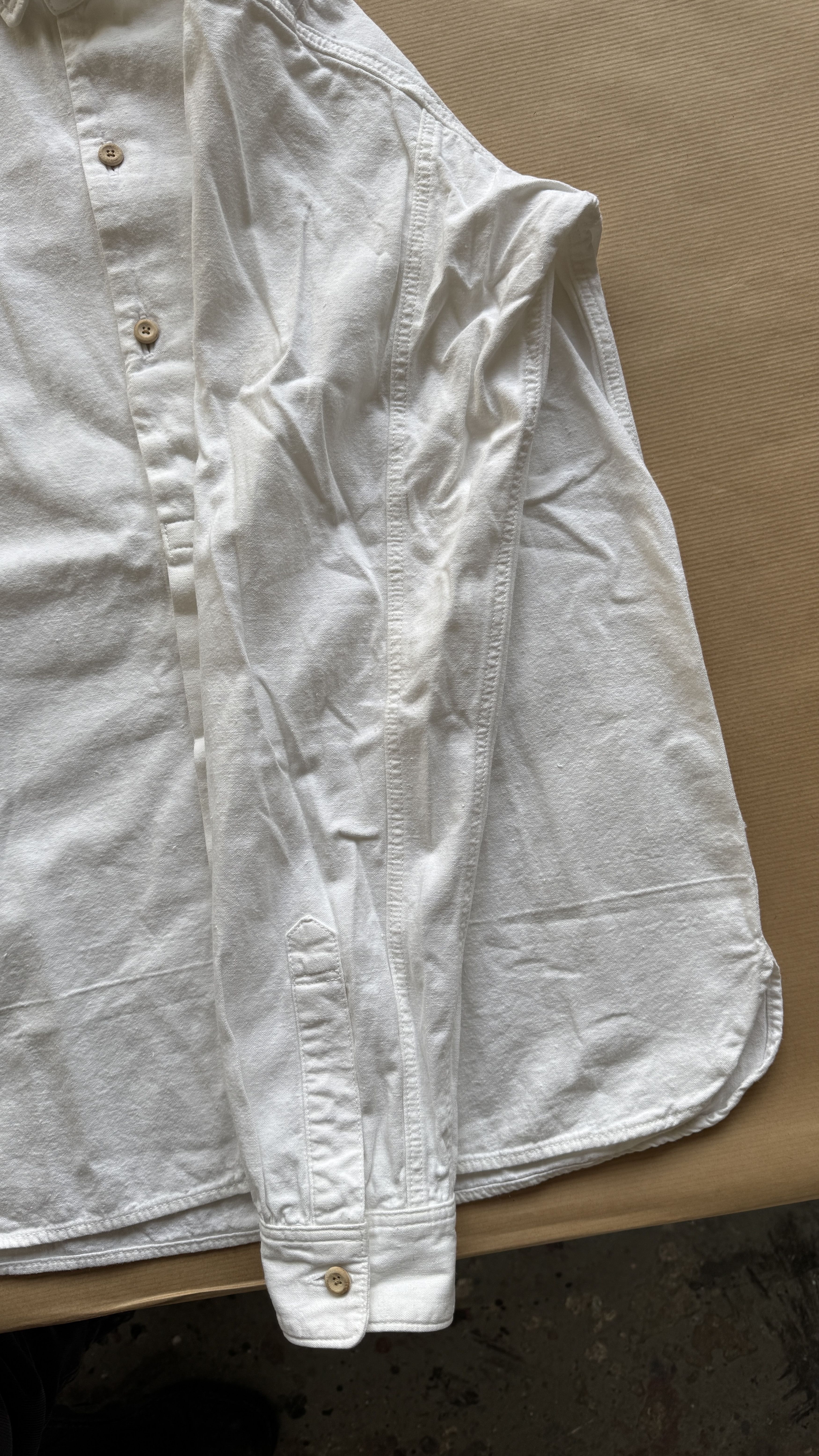 Visvim aa . 0 . LONG RIDER SHIRT L/S BLEACHED . *F.I.L. EXCLUSIVE Size US XS / EU 42 / 0 - 11 Thumbnail