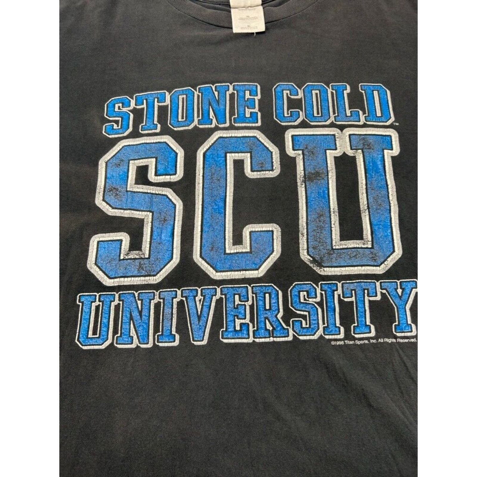 Gildan Vintage 1998 WWF Stone Cold University Wrestling Size US XL / EU 56 / 4 - 4 Thumbnail