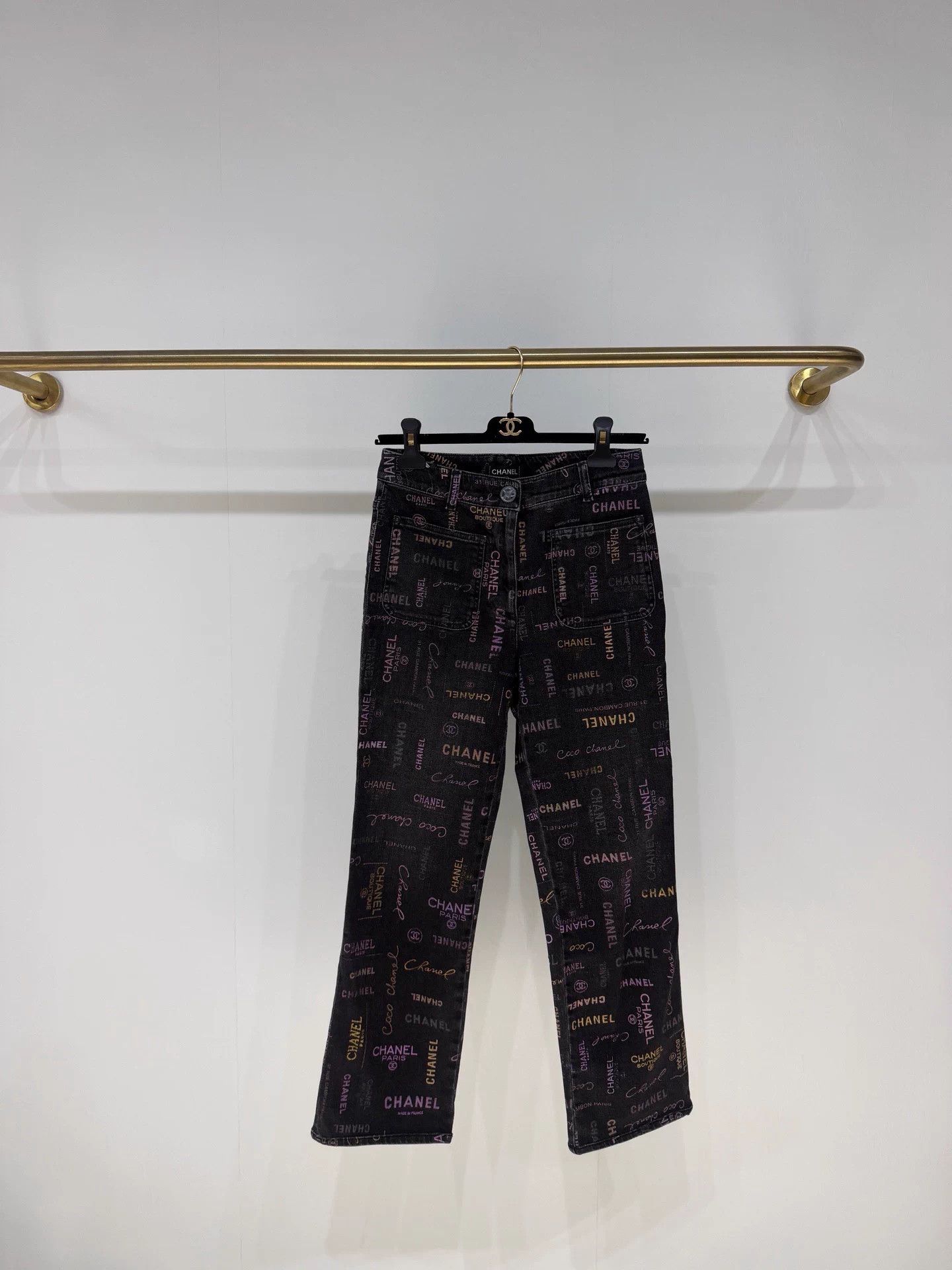 Chanel Chanel Straight Graffiti Letter 9 Jeans FR38 New Size 27" / US 4 / IT 40 - 1 Thumbnail