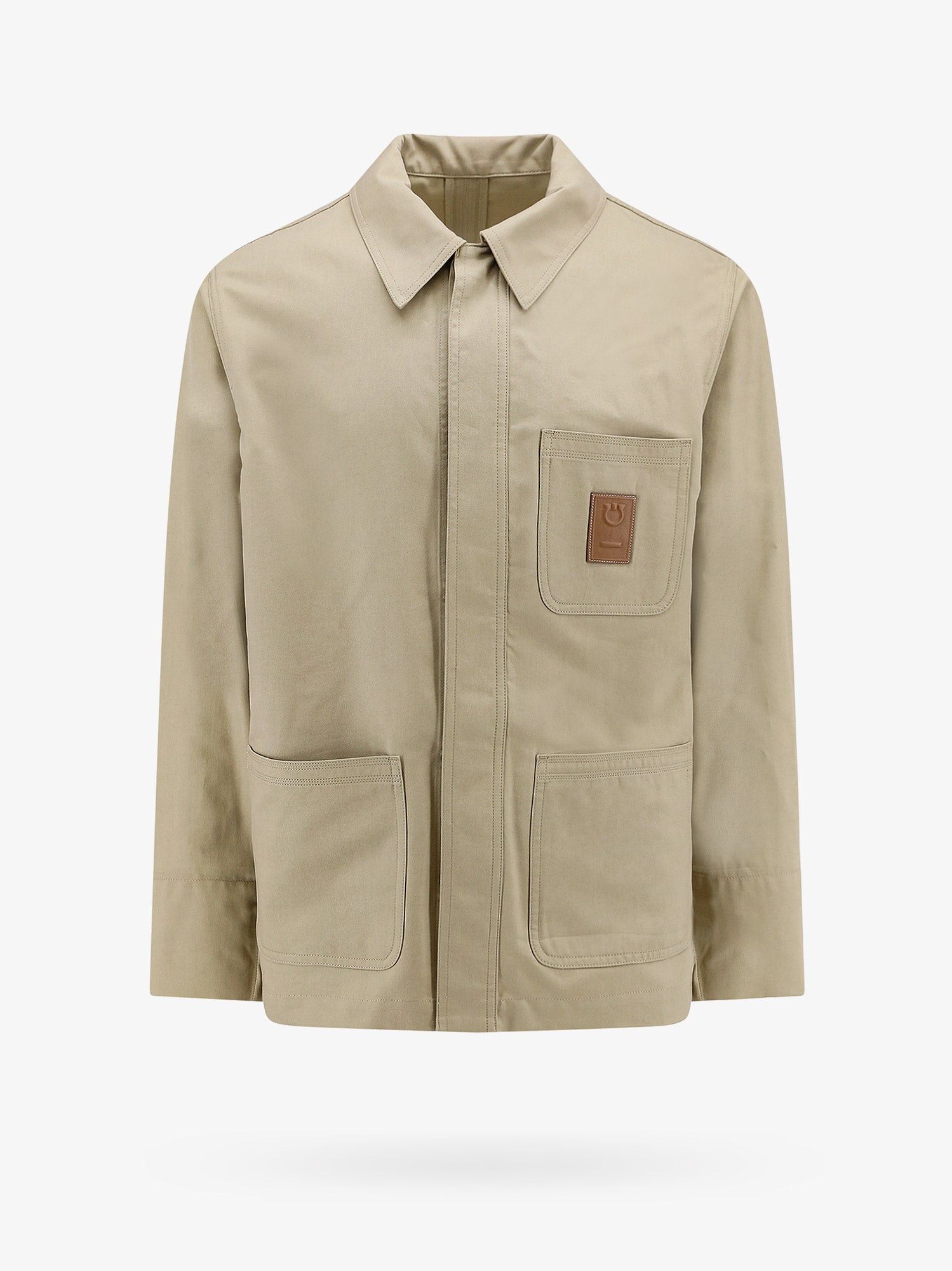 image of Salvatore Ferragamo Jacket Man Beige Jackets, Men's (Size XL)