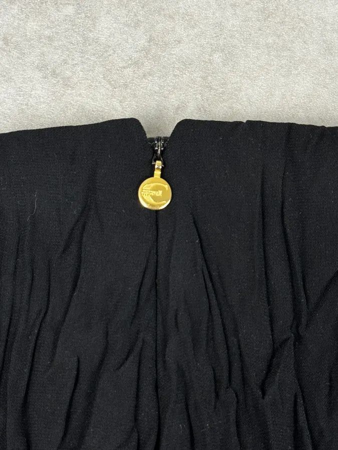 Roberto Cavalli 2000s Cavalli Black Crinkled Split Nylon Skirt Size 26" / US 2 / IT 38 - 10 Thumbnail