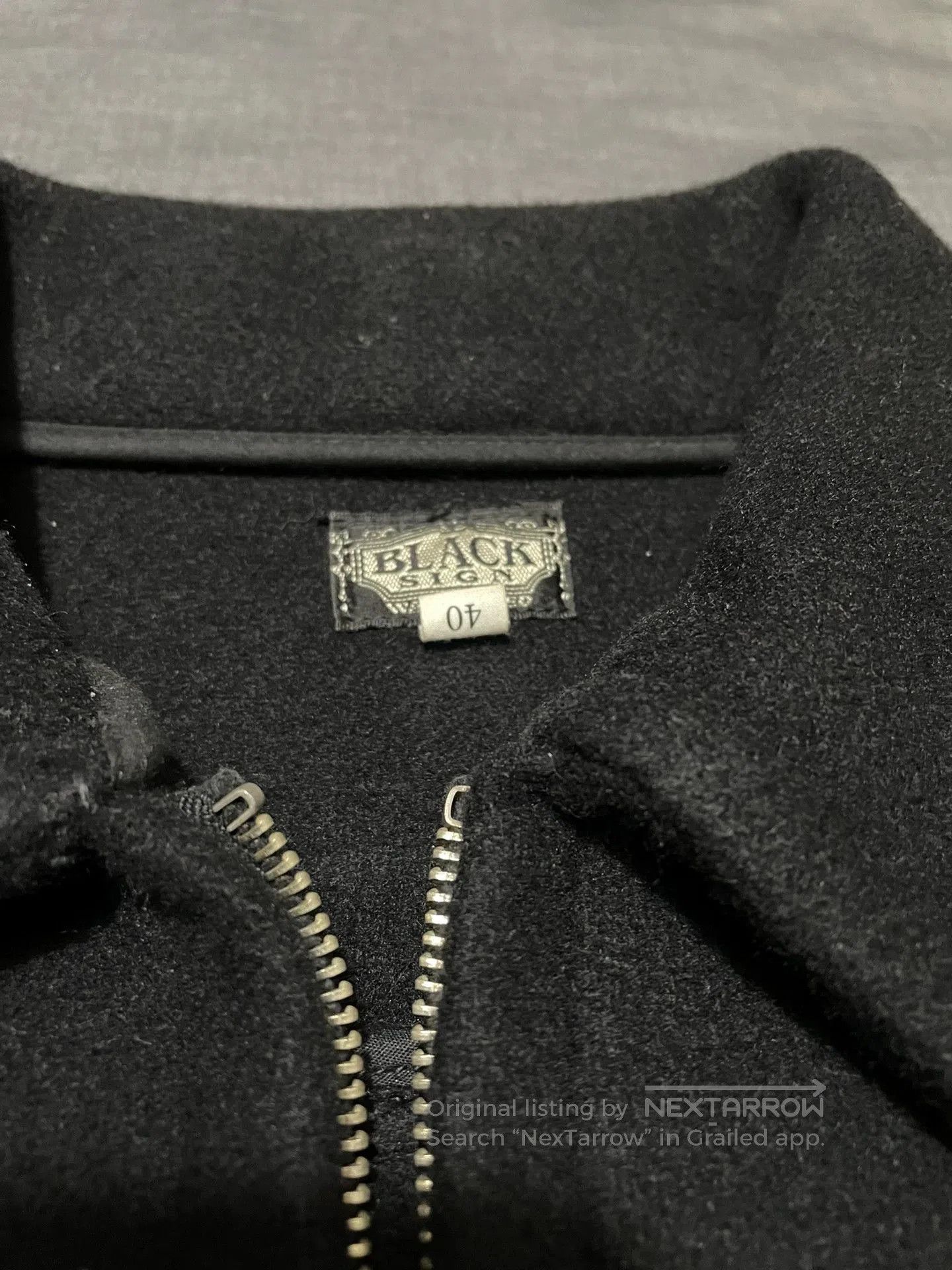 BLACK SIGN Vintage Black Wool Jacket for Men and Women. Size US S / EU 44-46 / 1 - 2 Thumbnail