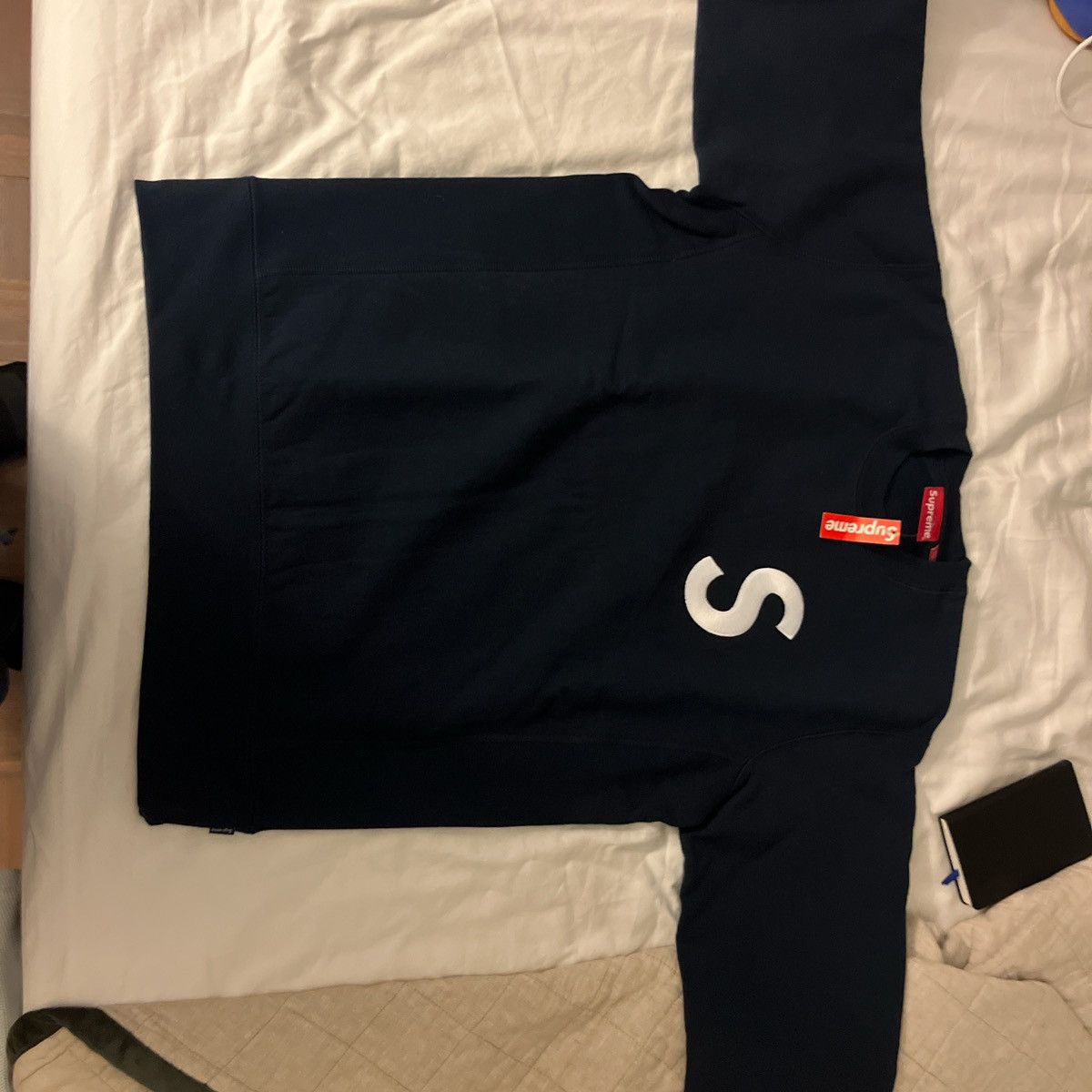 Supreme Supreme Navy Crewneck Size US M / EU 48-50 / 2 - 1 Thumbnail