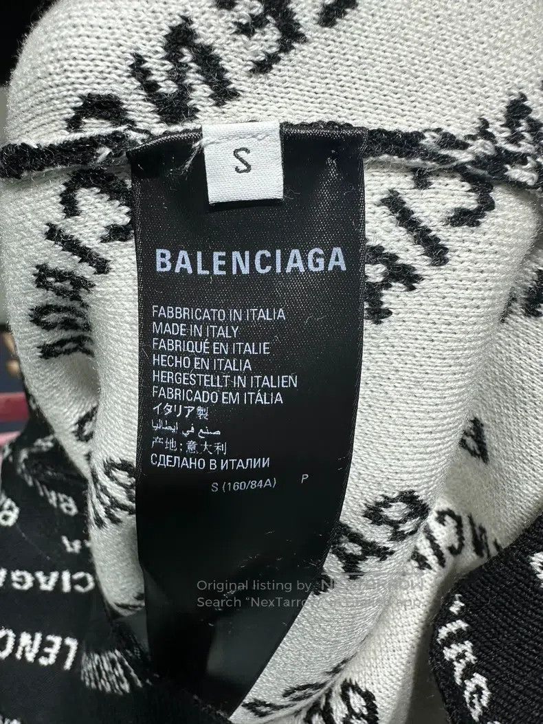 Balenciaga Balenciaga Cashmere short bullet screen letter sweater Size US S / EU 44-46 / 1 - 4 Thumbnail