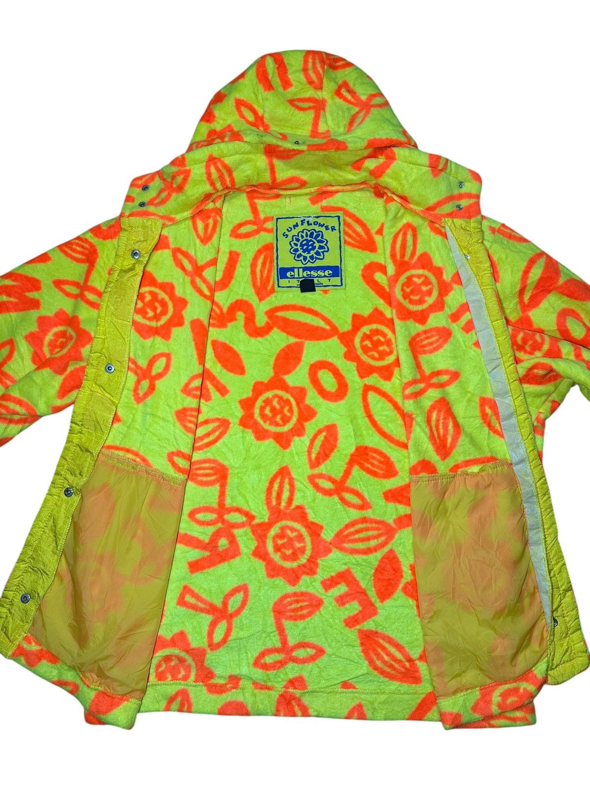 Ellesse × Goldwin vintage Ellesse hooded jacket 90s-inspired"Sunflower"pattern Size US XL / EU 56 / 4 - 3 Thumbnail