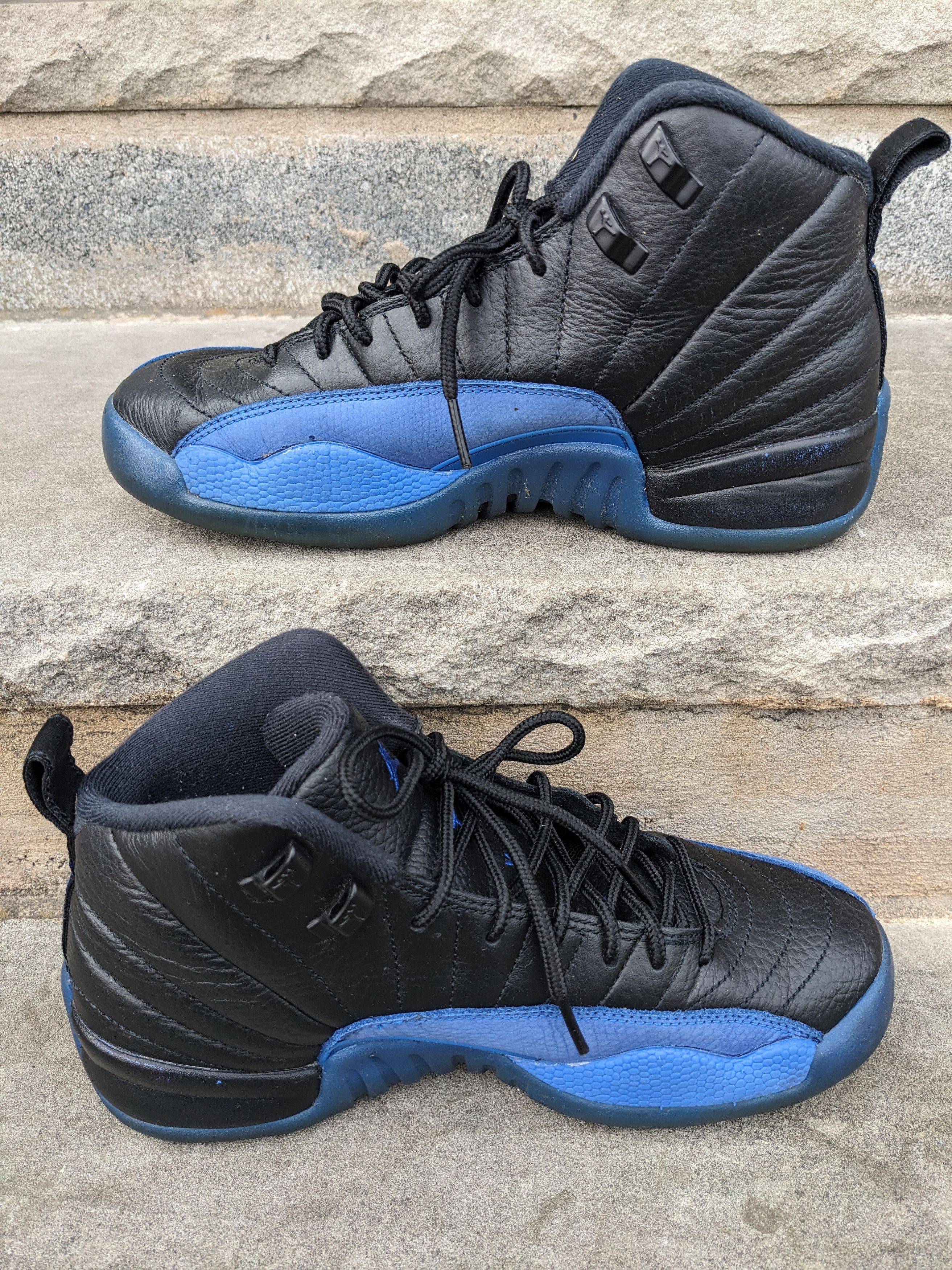 Jordan Brand × Nike Air Jordan 12 Retro Black Game Royal 153265-014 Size 6.5Y Size US 6.5 / EU 39-40 - 2 Thumbnail