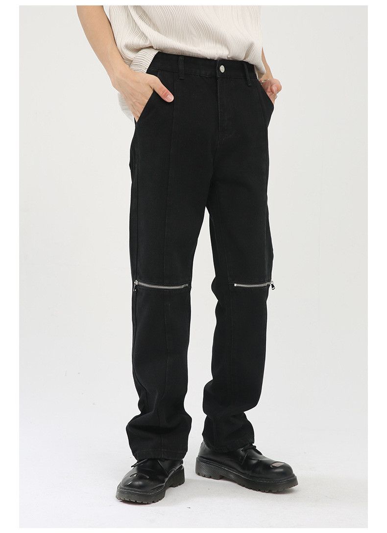 Designer × Japanese Brand Japanese retro high street hip-hop knee zipper jeans Size US 32 / EU 48 - 5 Thumbnail