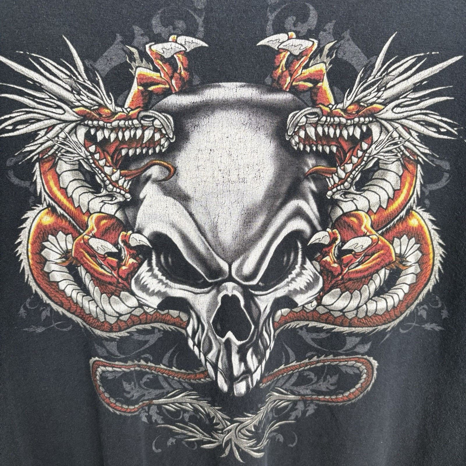 Gildan Y2K Black Dragon And Skull Tee Size 3XL Size US XXL / EU 58 / 5 - 2 Thumbnail