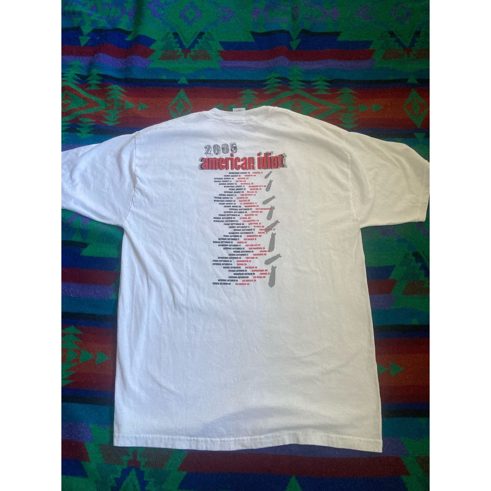 Jerzees 2005 Green Day American idiot tour tshirt mens Size XL Size US XL / EU 56 / 4 - 6 Thumbnail