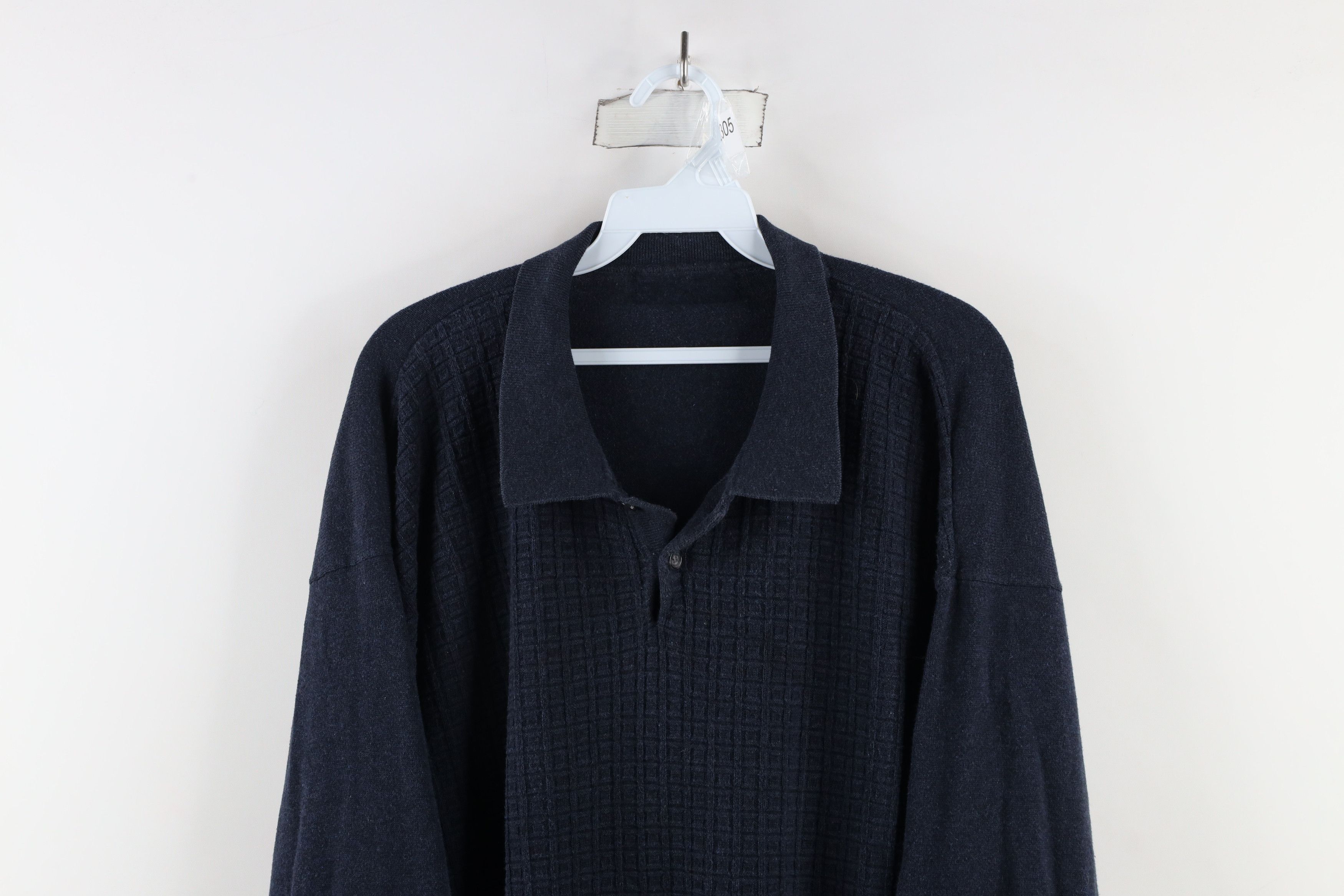 Vintage Vintage 90s Streetwear Checkered Collared Pullover Sweater Size US XL / EU 56 / 4 - 2 Thumbnail