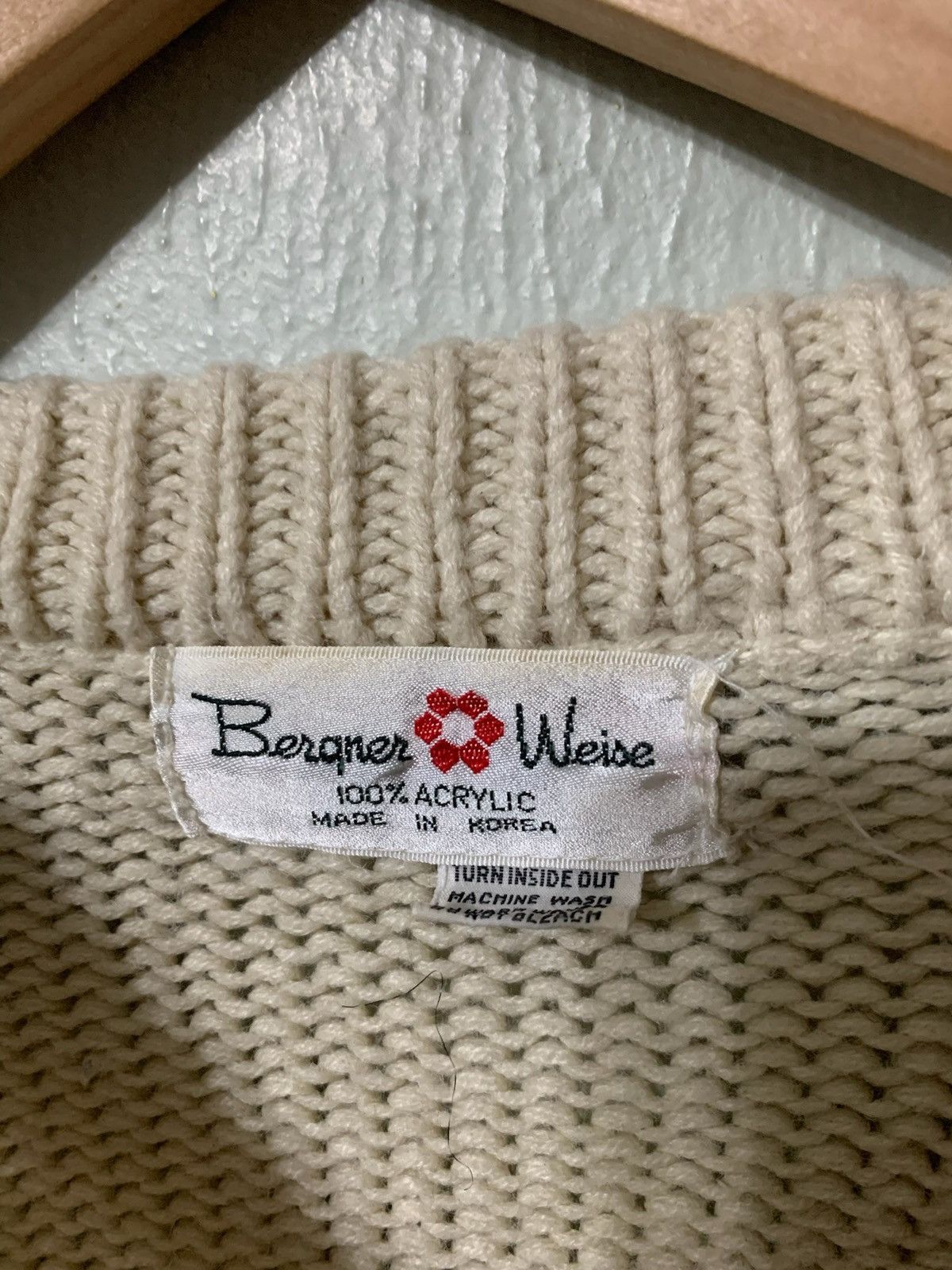 Vintage Vintage Diamond Stripe Knit Sweater Size US M / EU 48-50 / 2 - 1 Thumbnail