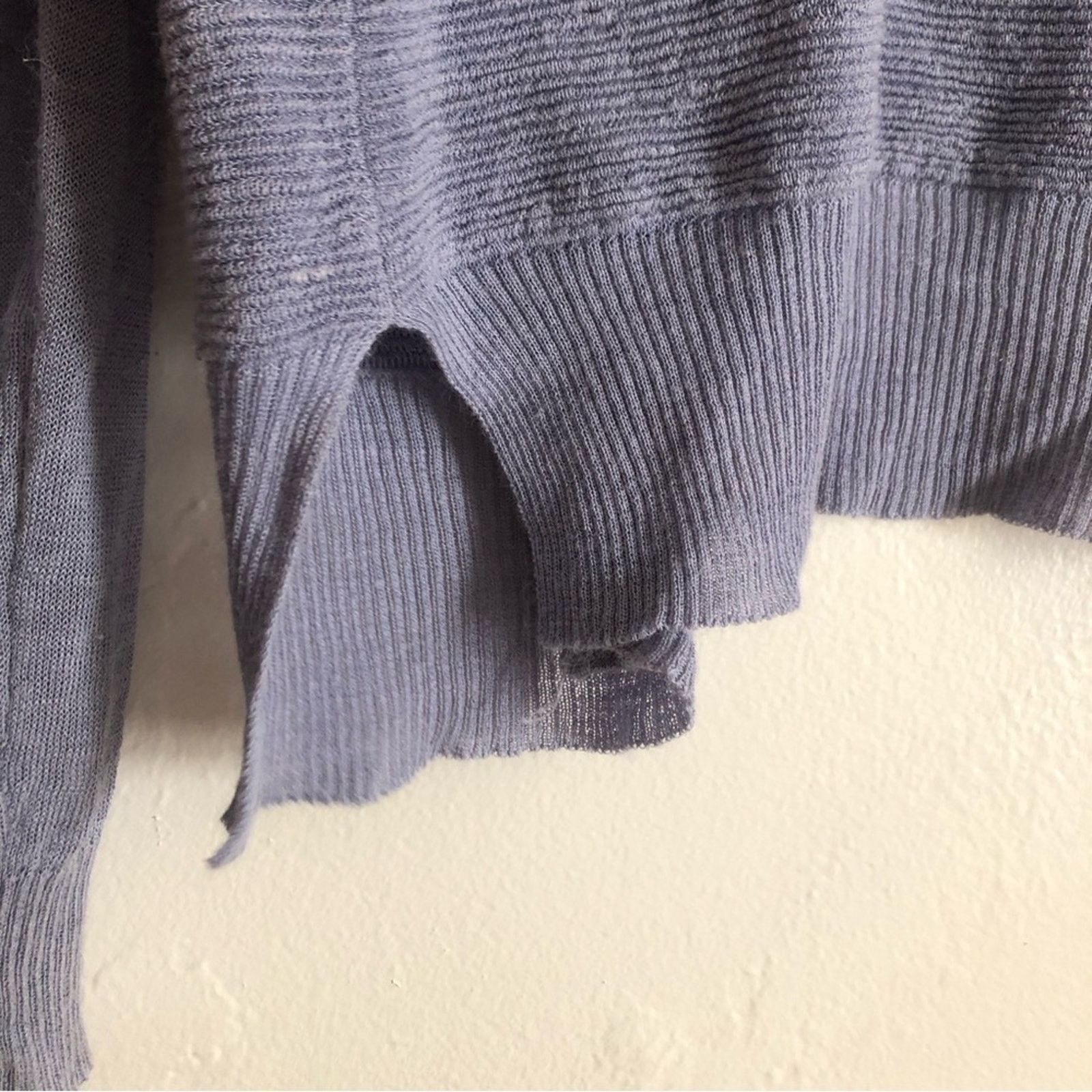 Other Mirui Korean KFashion Purple Ribbed Knit Cardigan Sweater Size XS / US 0-2 / IT 36-38 - 7 Thumbnail