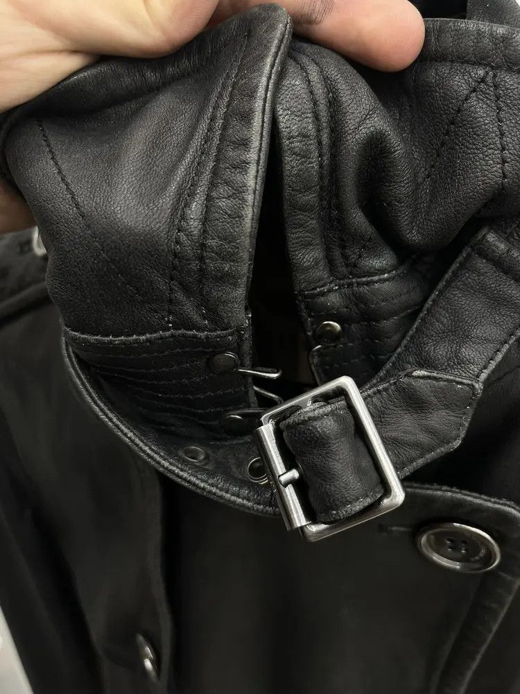 Burberry Burberry Brit Black Leather Coat 3500$rrp Size M / US 6-8 / IT 42-44 - 3 Thumbnail