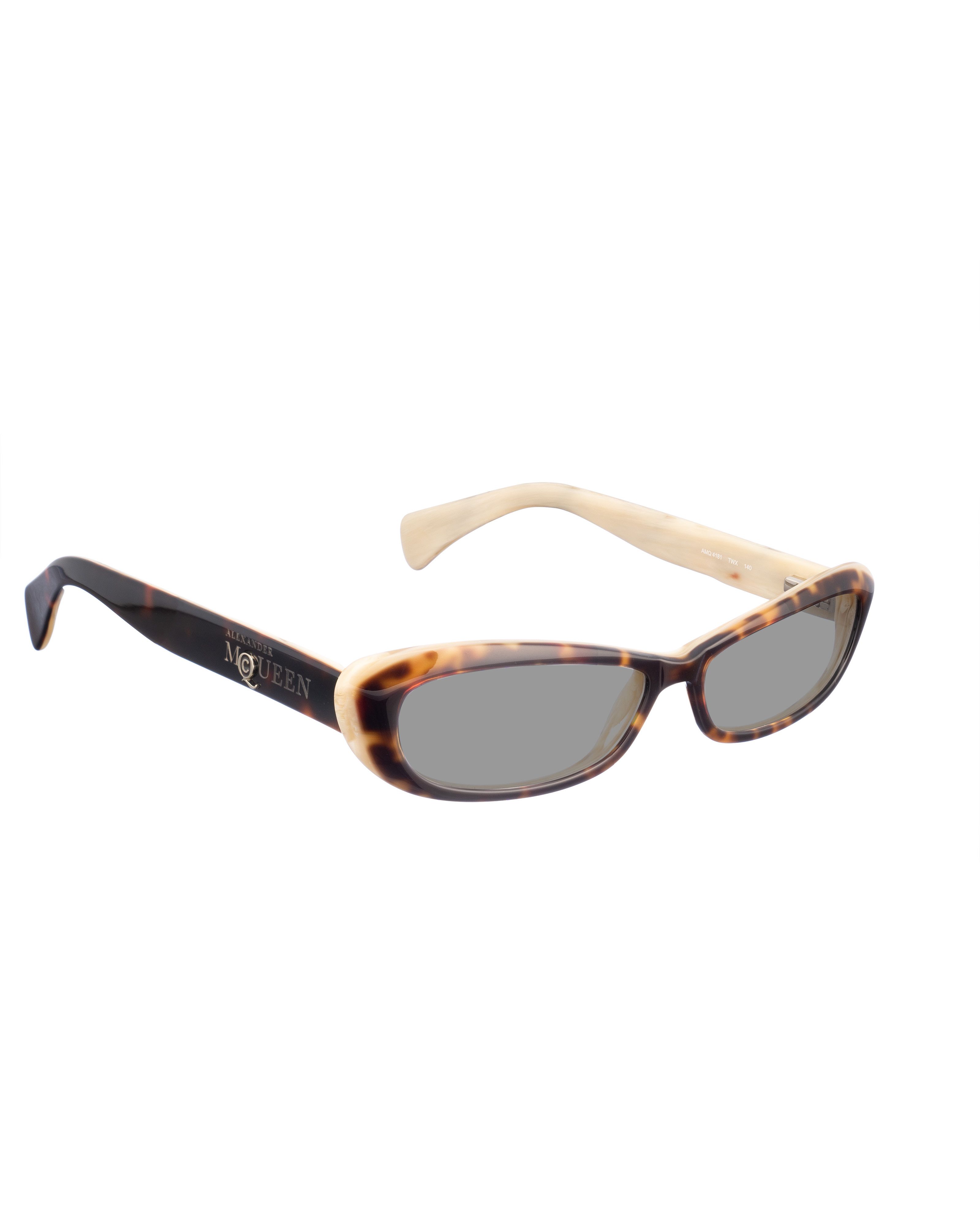 Alexander McQueen Alexander McQueen '90s Cream Cheetah Cat-Eye Sunglasses Size ONE SIZE - 3 Thumbnail