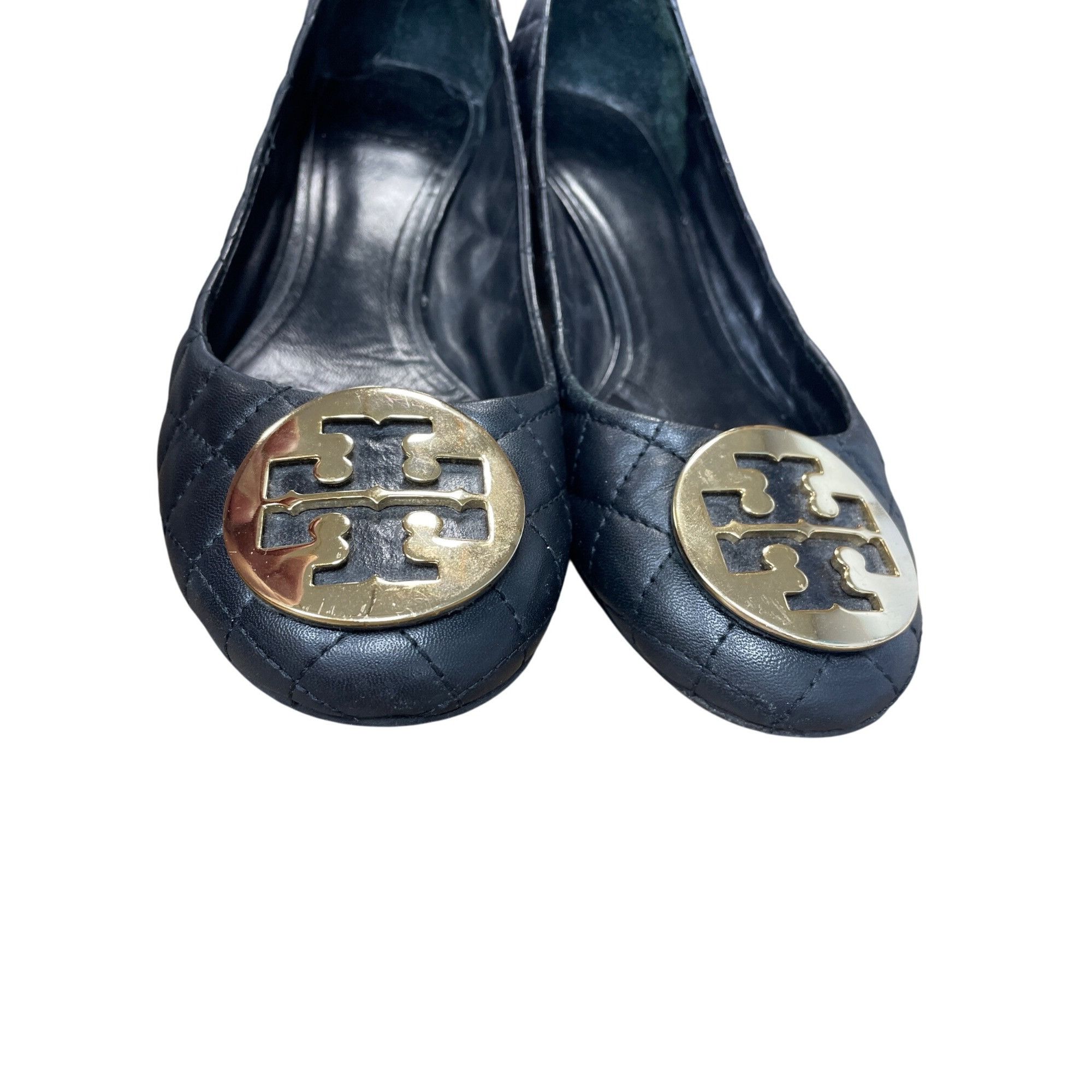 Tory Burch Tory Burch Womans Black Leather quilted 2.5" Slip on heels Size US 6 / IT 36 - 10 Thumbnail