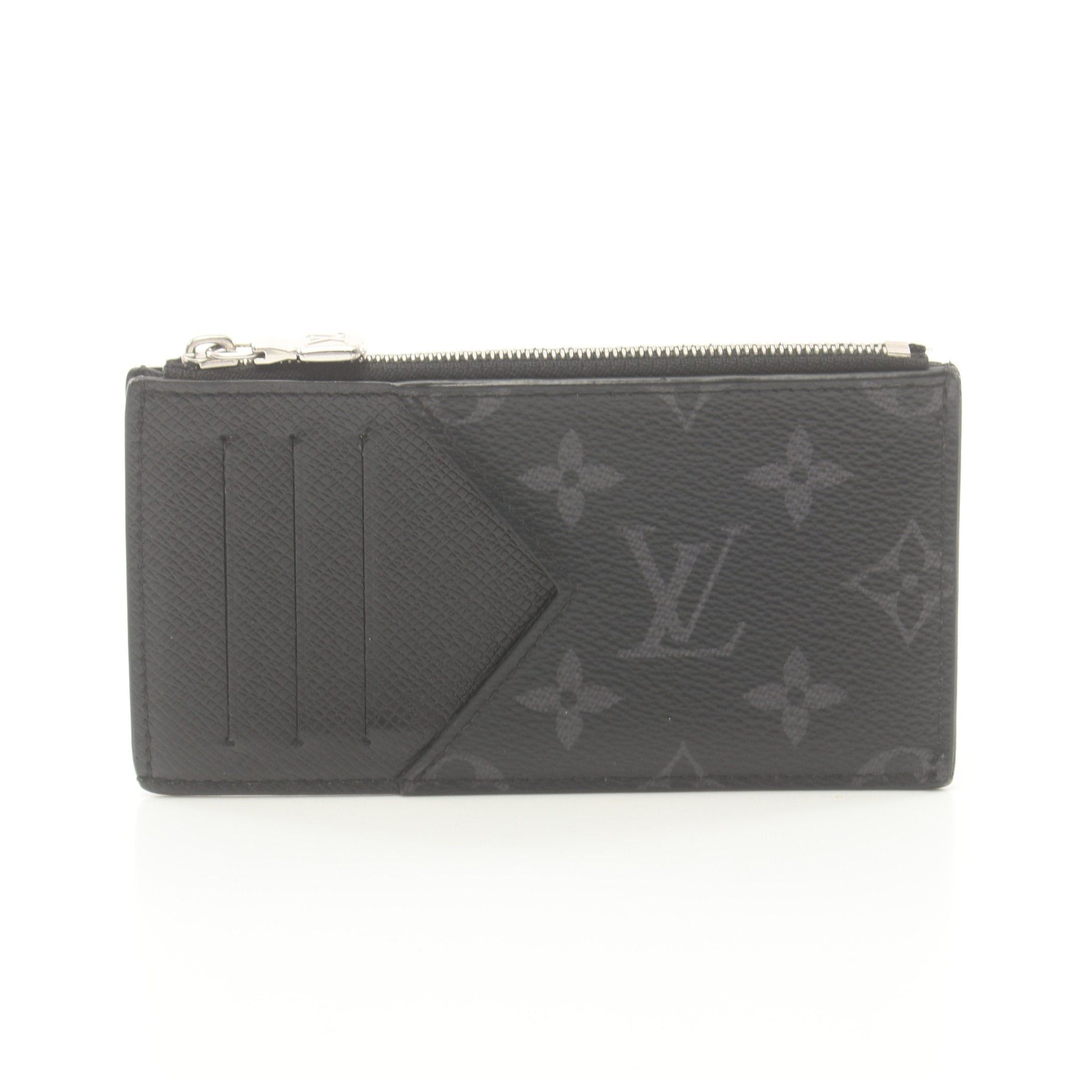 Louis Vuitton Louis Vuitton Coin Card Holder Taigarama Noir Purse Leather Black Size ONE SIZE - 1 Thumbnail