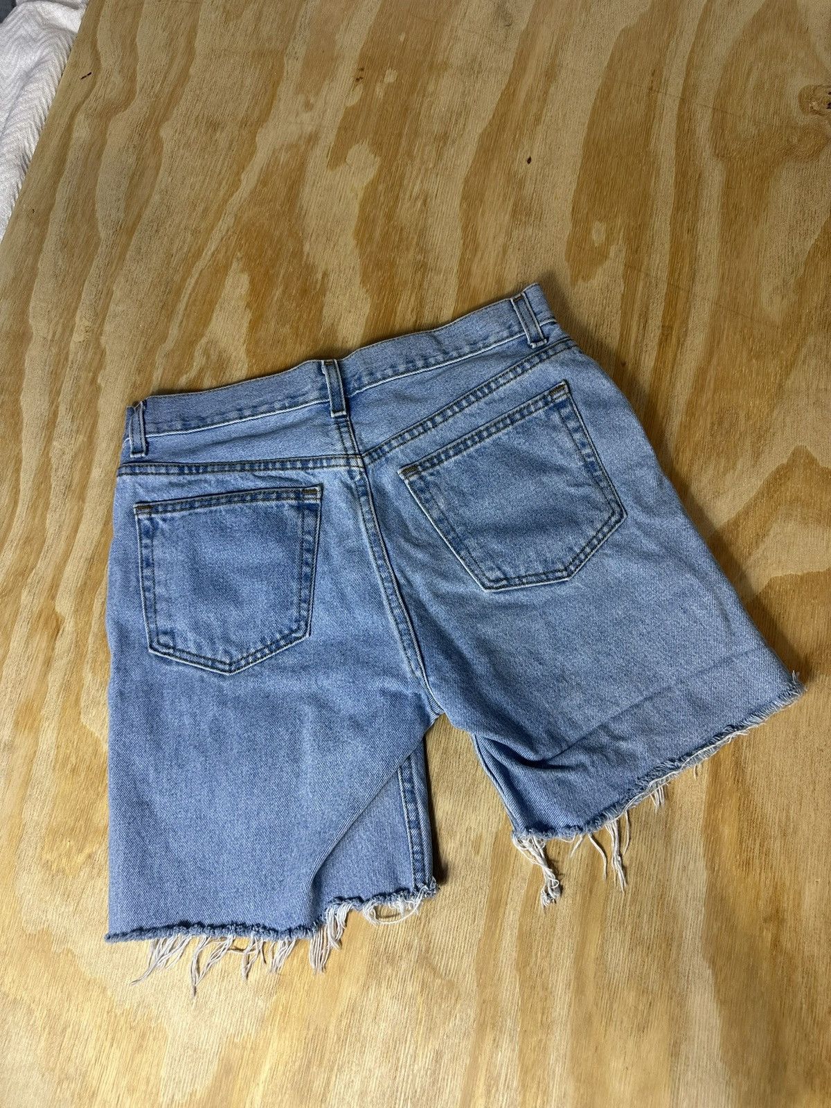 Other Vintage Raw Hem Denim Shorts Light Wash Cutoff Size 30 Jorts Size US 30 / EU 46 - 8 Thumbnail