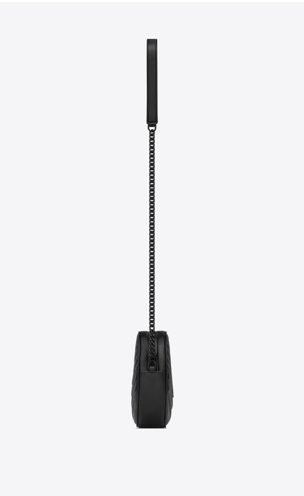 Saint Laurent Paris o1b1hav110724 Size: OS / Vinyle Round Camera Bag in Black Size ONE SIZE - 2 Thumbnail