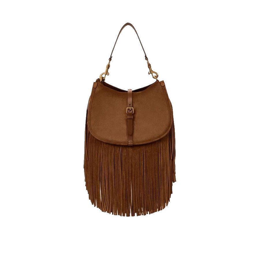 Etro ETRO Medium Brown Suede Fringes Shoulder Bag New And Authent Size ONE SIZE - 1 Thumbnail