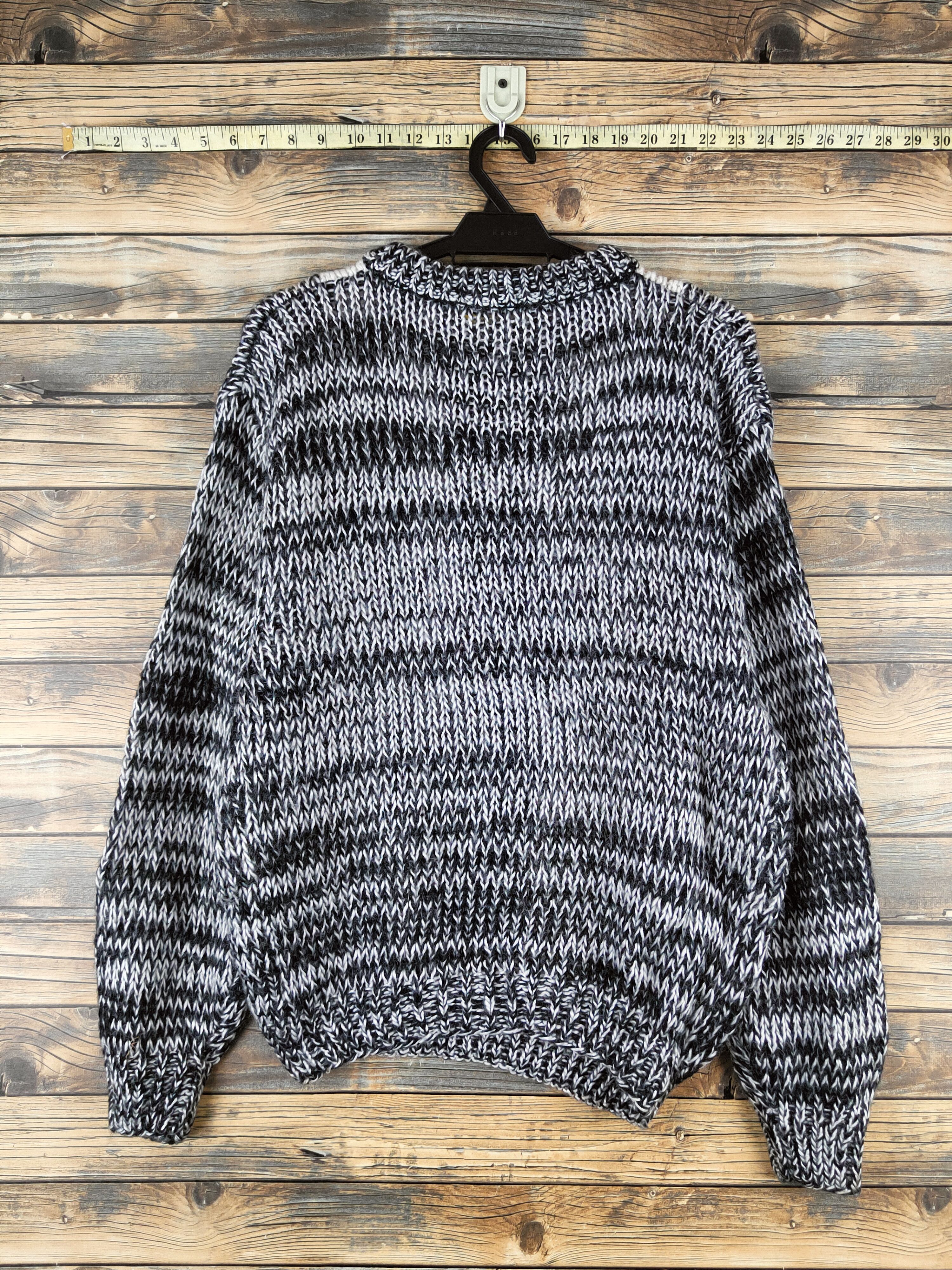 Japanese Brand DL Vorable Black White Knitwear Sweatshirts #46-154 Size US M / EU 48-50 / 2 - 7 Thumbnail