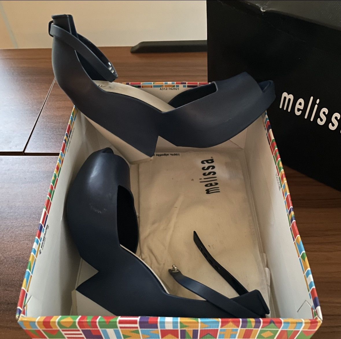 Melissa Melissa Navy Beige Wedges Size 7 Size US 6.5 / IT 36.5 - 3 Thumbnail