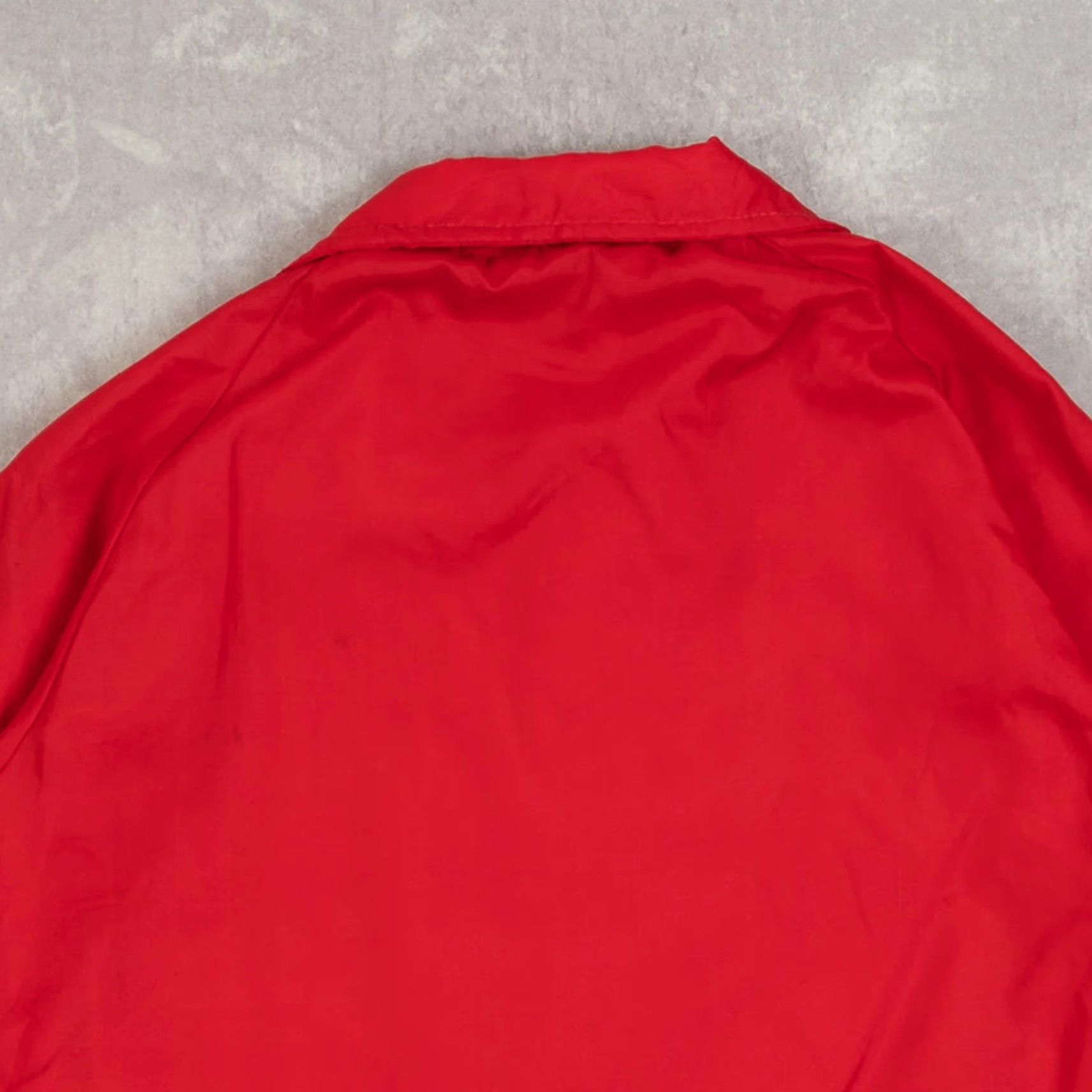 Levi's VINTAGE Levi's Ohatchee Coach Jacket Women's Red 80s X-Small Short Nylon Jacket Size XL / US 12-14 / IT 48-50 - 4 Thumbnail