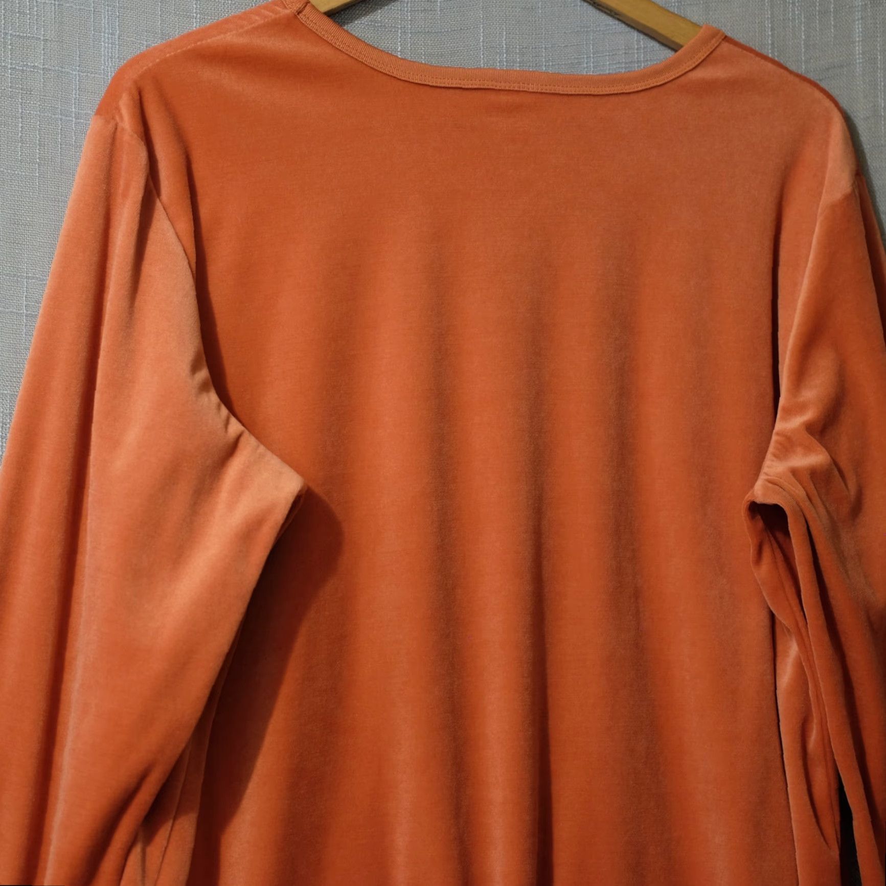 Blair VINTAGE Blair Orange Velour Sweatshirt w/Side Slits Pullover Women's XL Shirt Womens XL Orange Velour Blair Sweatshirt with Side Slits Tunic 90s/90s? Size XL / US 12-14 / IT 48-50 - 6 Thumbnail