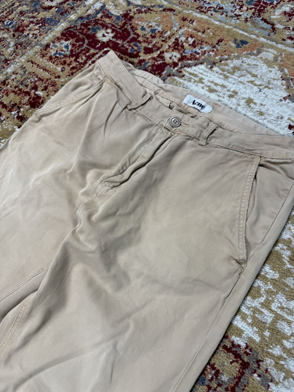 Acne Studios Acne Studios Chino Pants Beige Vintage Y2K Slim Straigth Size US 32 / EU 48 - 3 Thumbnail